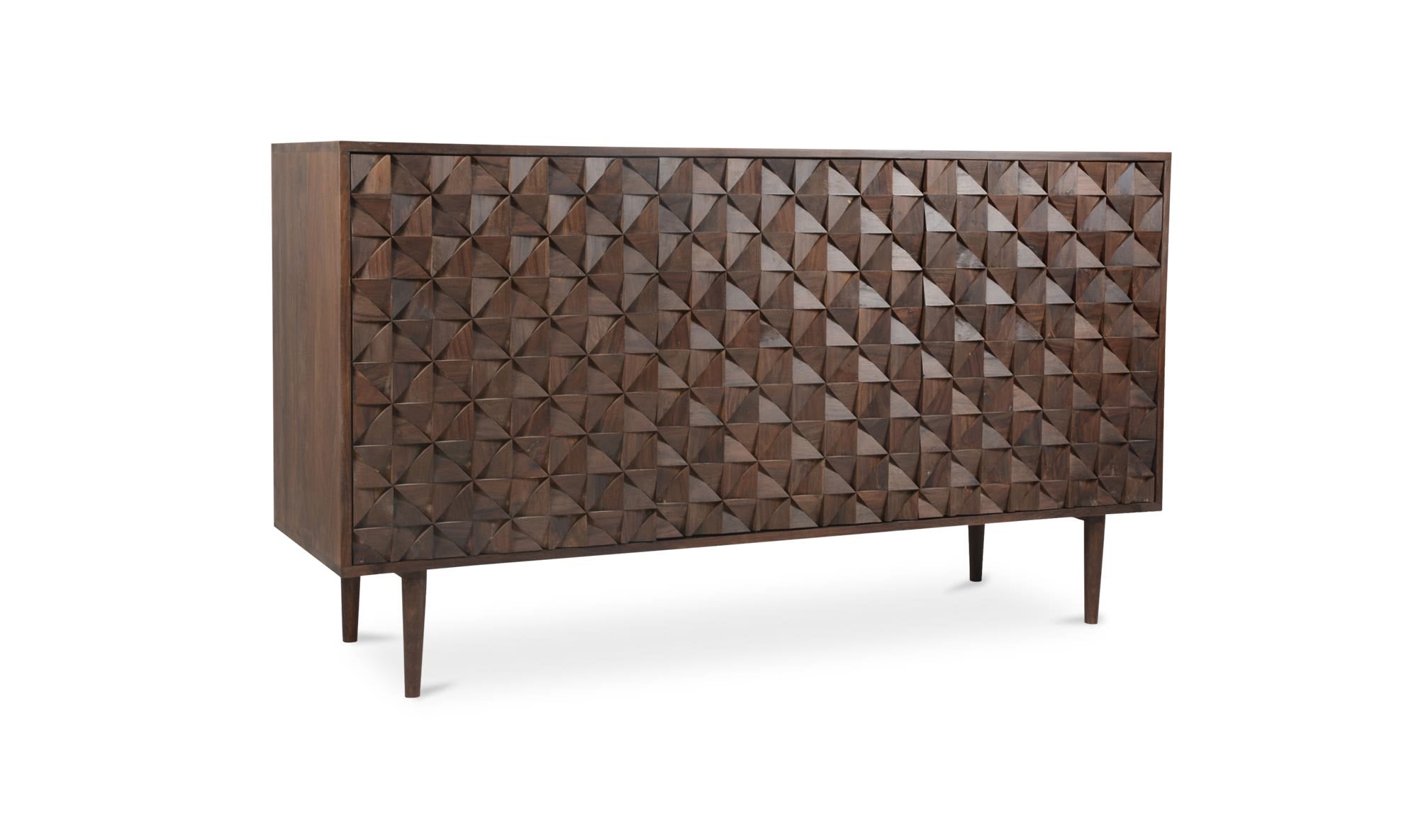 58" Dark Brown Sheesham Sideboard