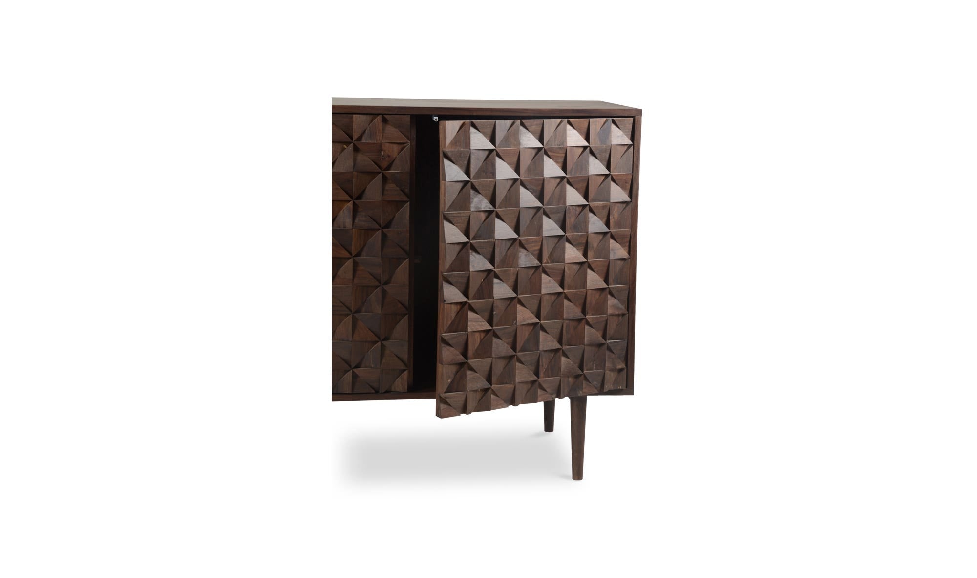 58" Dark Brown Sheesham Sideboard