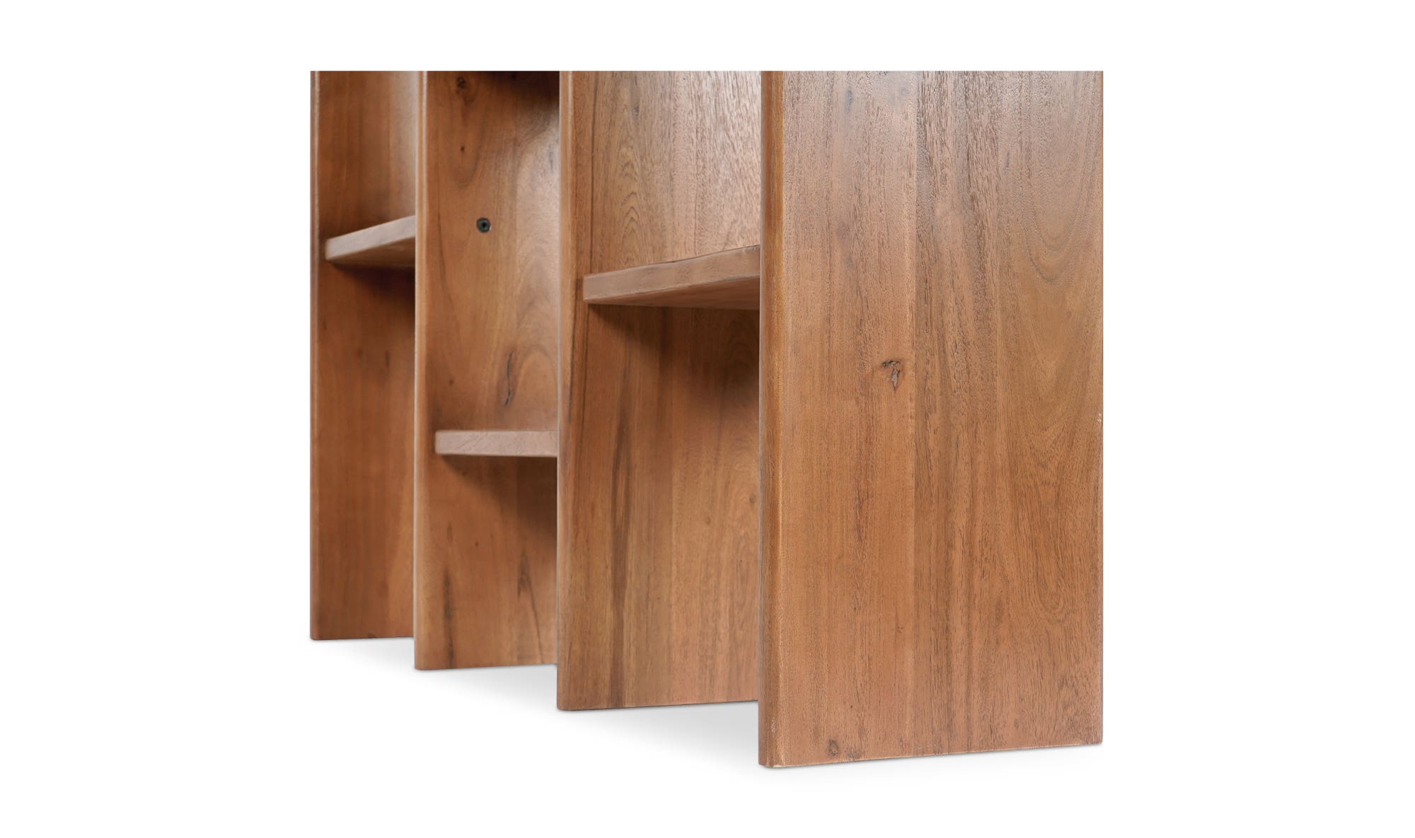 43.31" Brown Acacia Bookcase