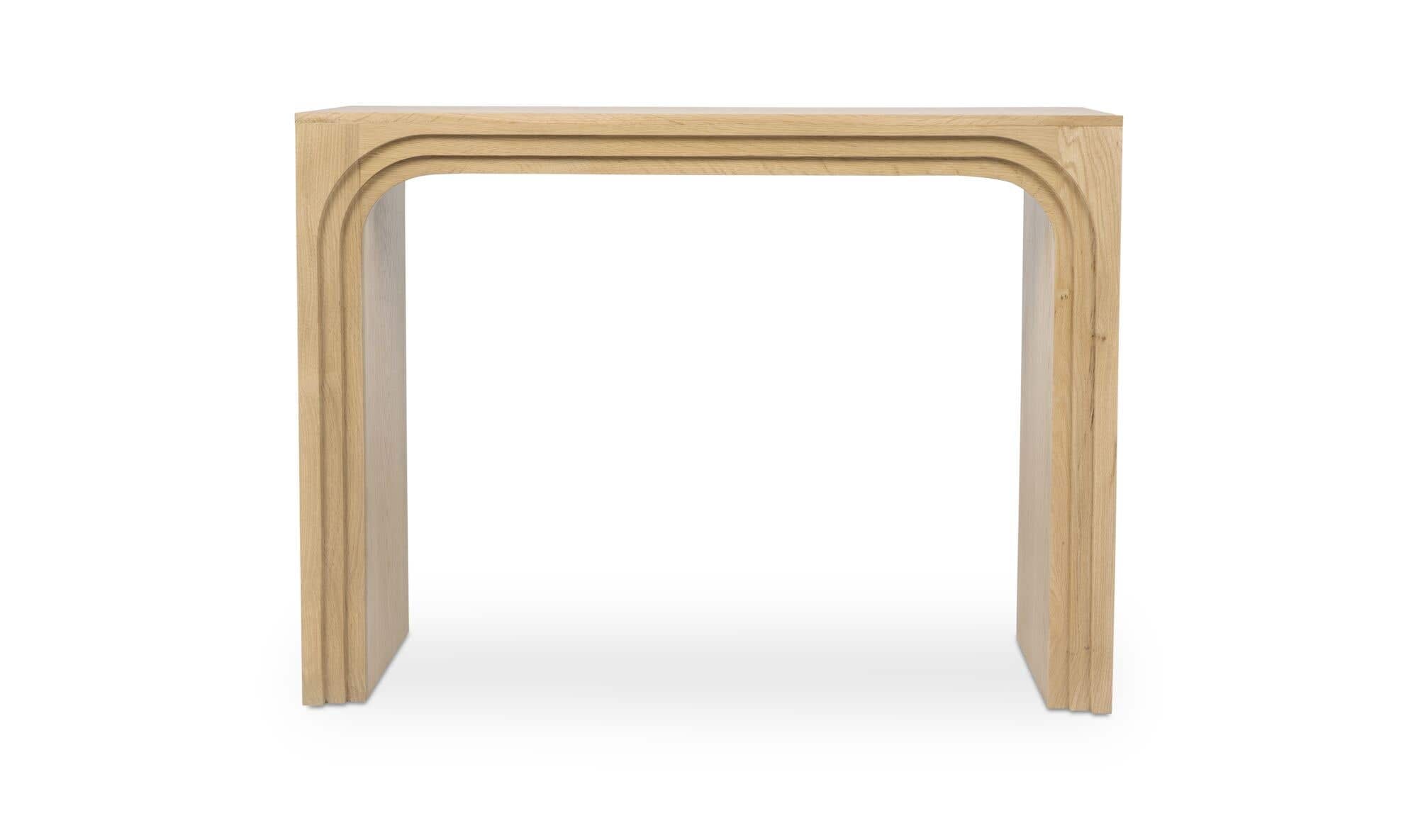 43" Natural Solid Oak Console Table