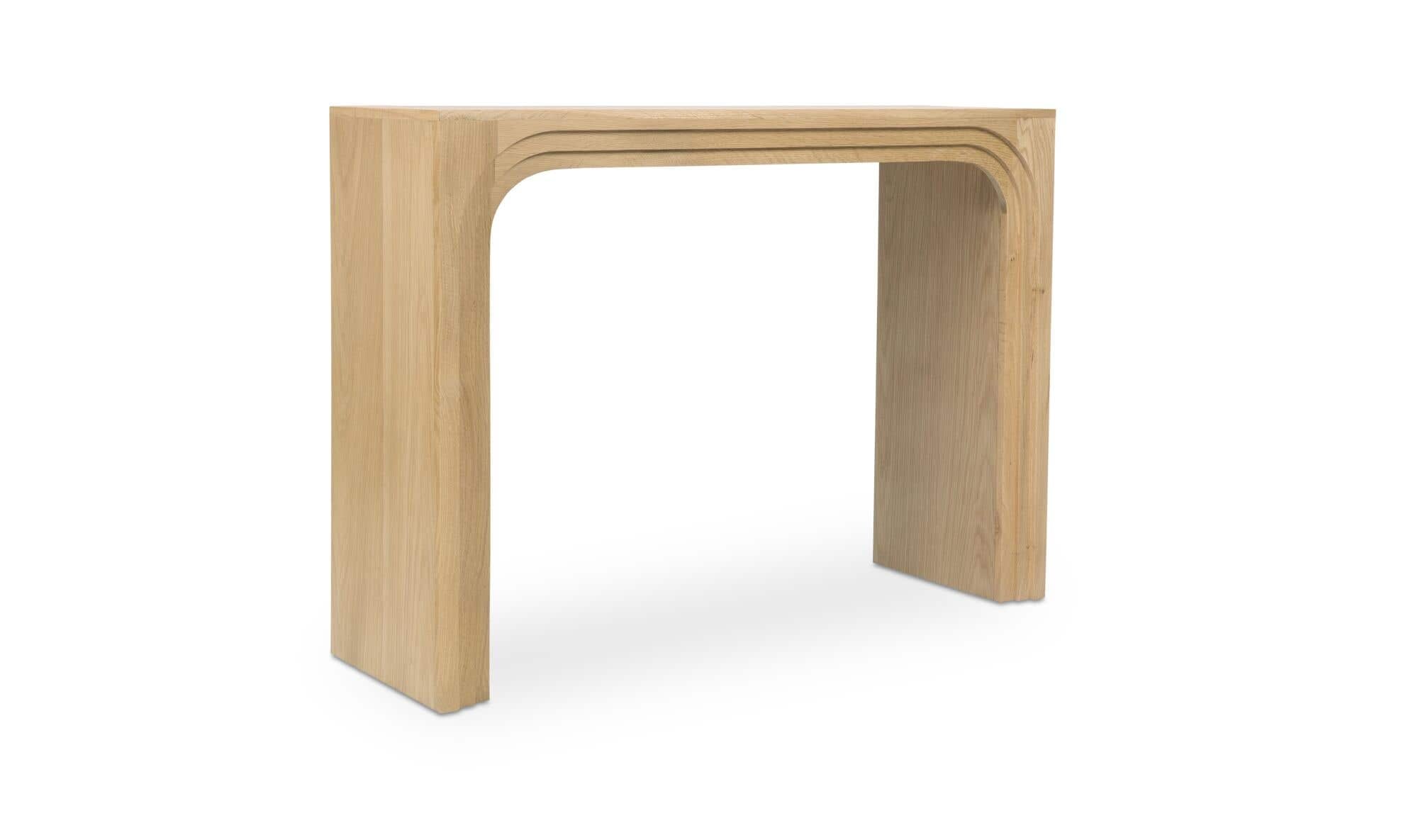 43" Natural Solid Oak Console Table