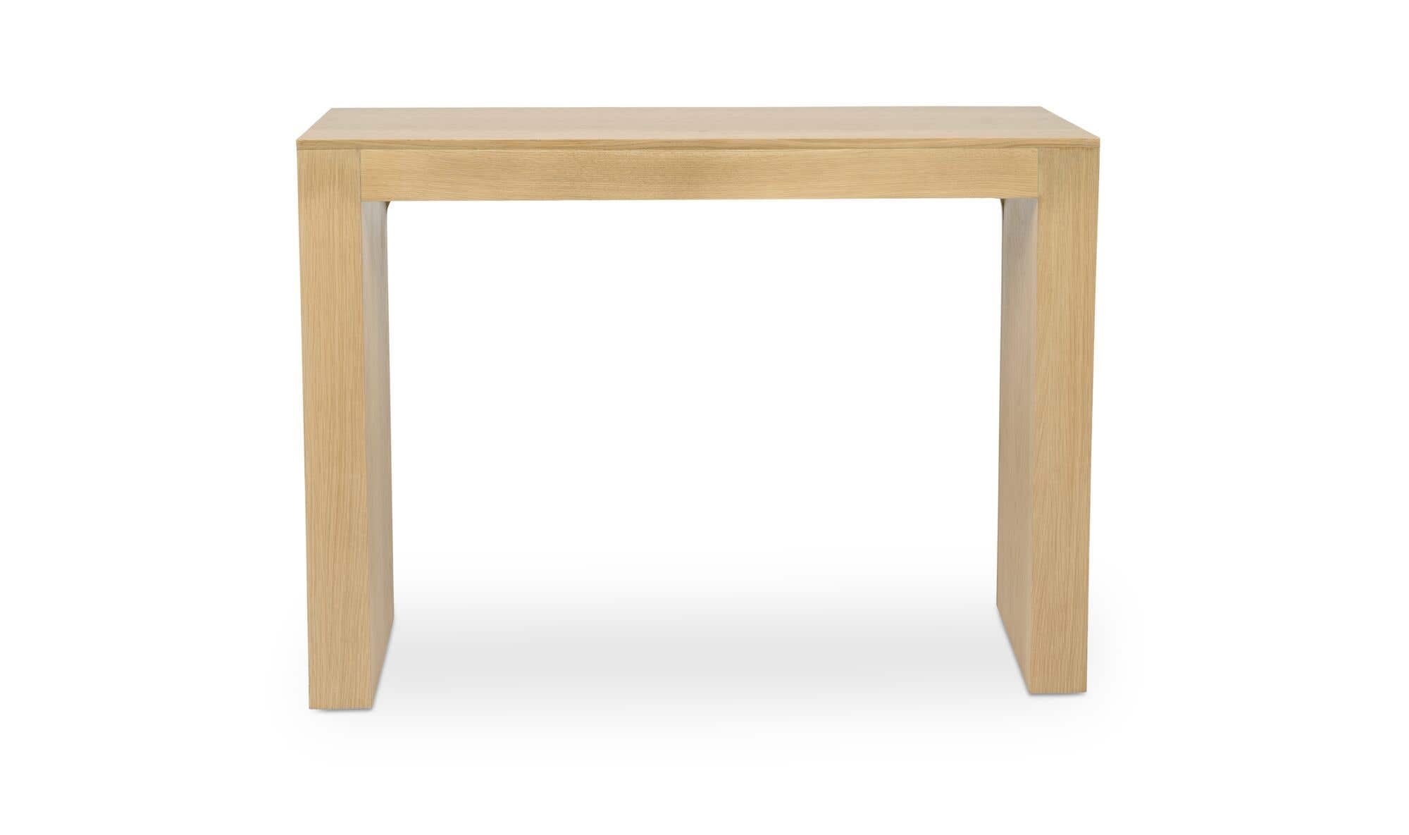 43" Natural Solid Oak Console Table