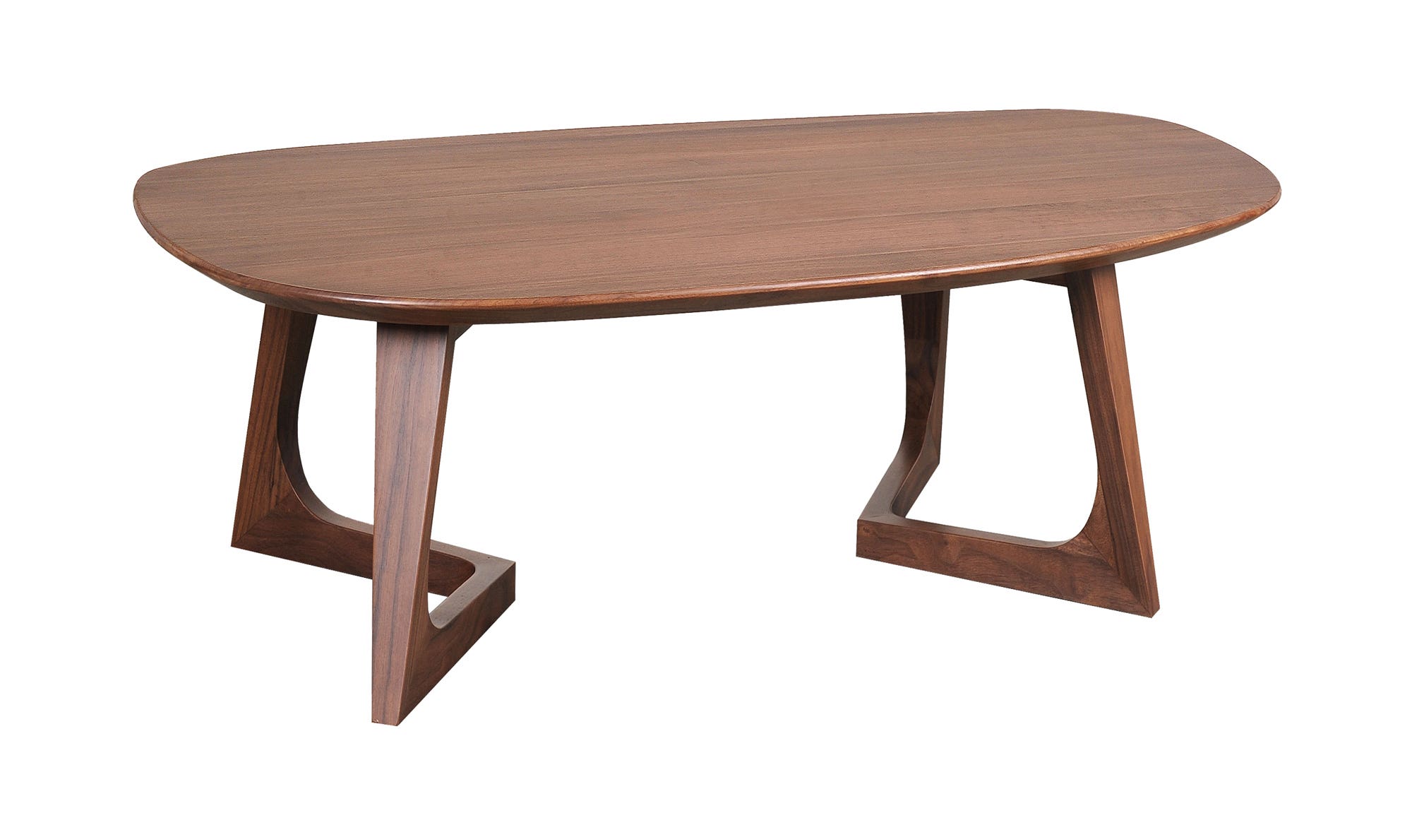 42" Brown Walnut Coffee Table