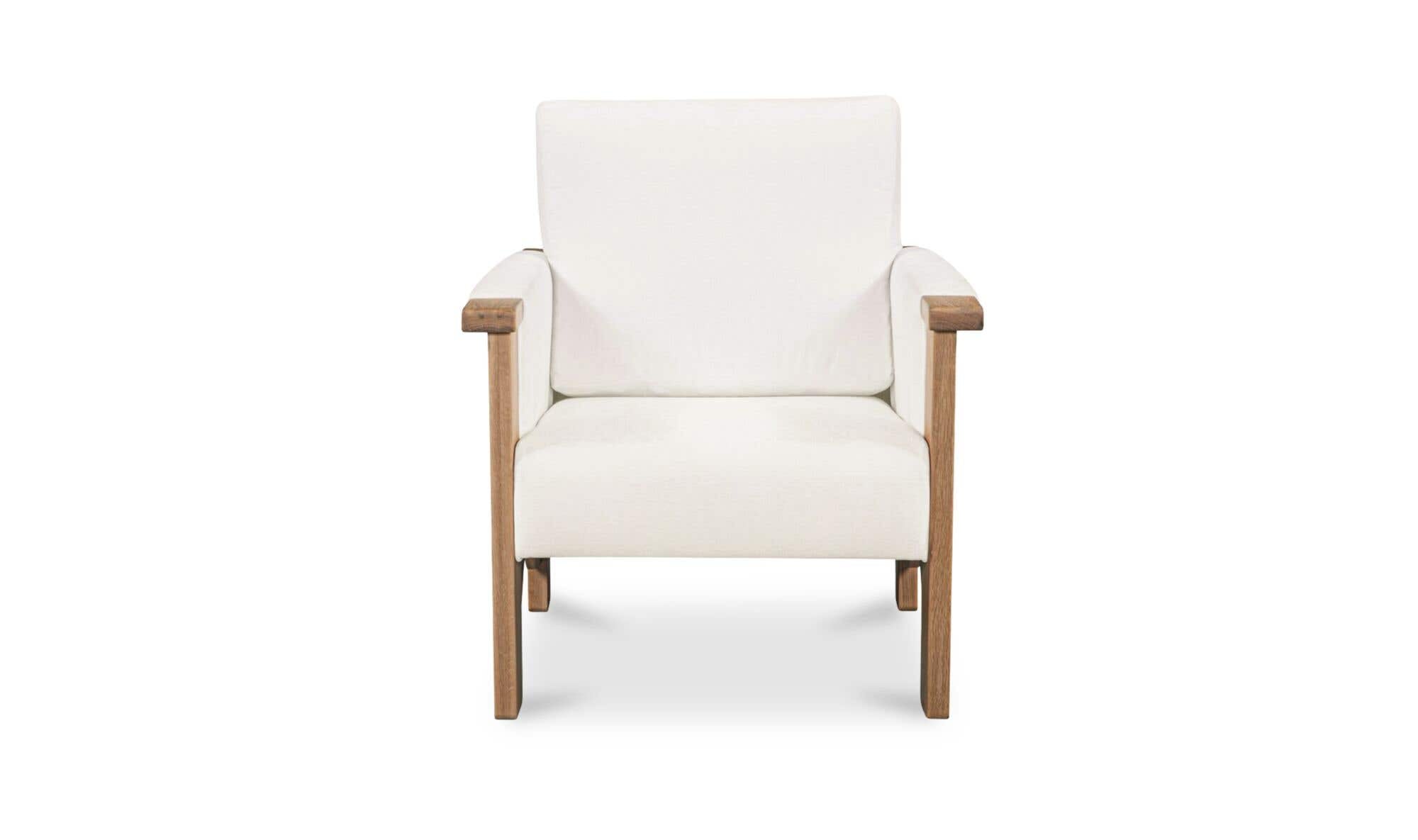 30.25" Cream Upholstered Accent Chair