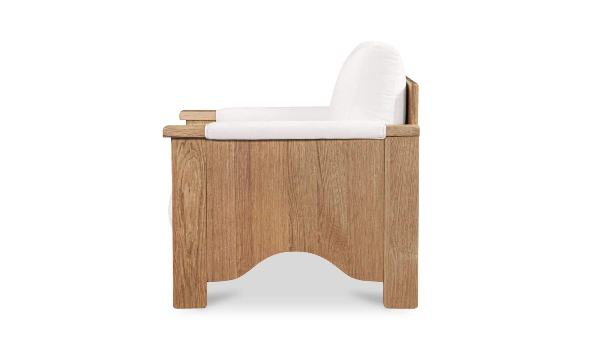 30.25" Cream Upholstered Accent Chair
