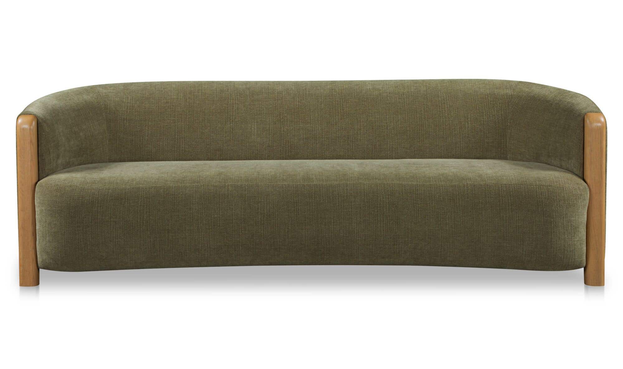 90" Olive Upholstered Sofa