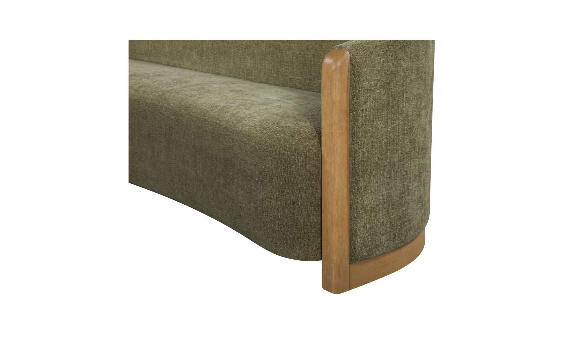 90" Olive Upholstered Sofa