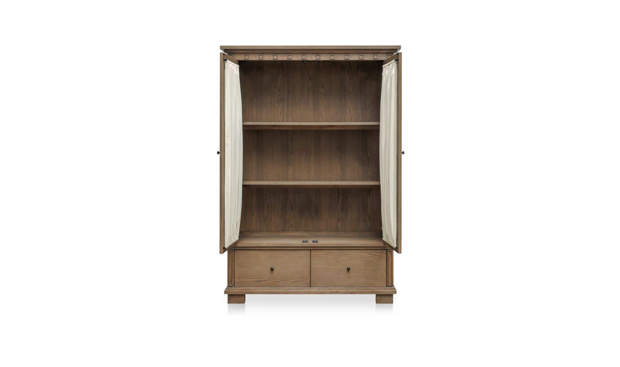 52" Brown Iron Tall Cabinet