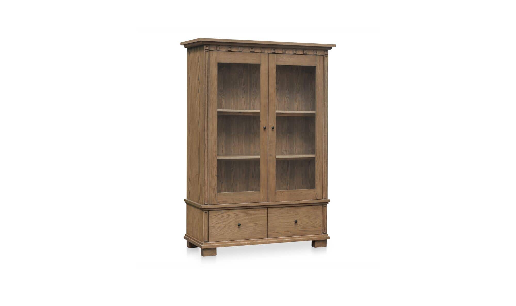 52" Brown Iron Tall Cabinet