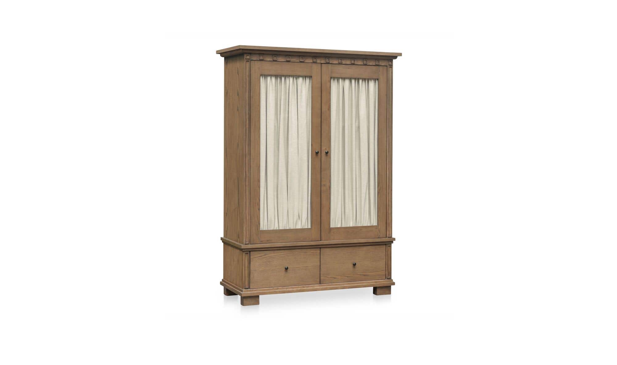 52" Brown Iron Tall Cabinet