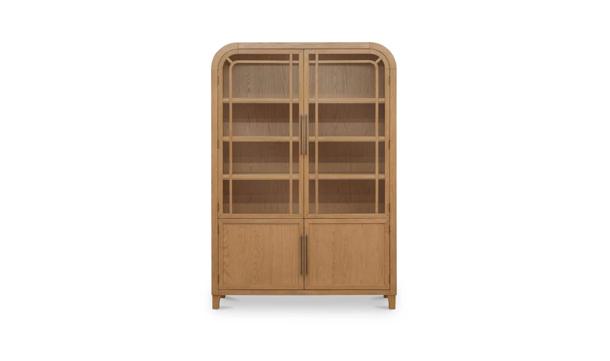 55" Natural Solid Oak Cabinet