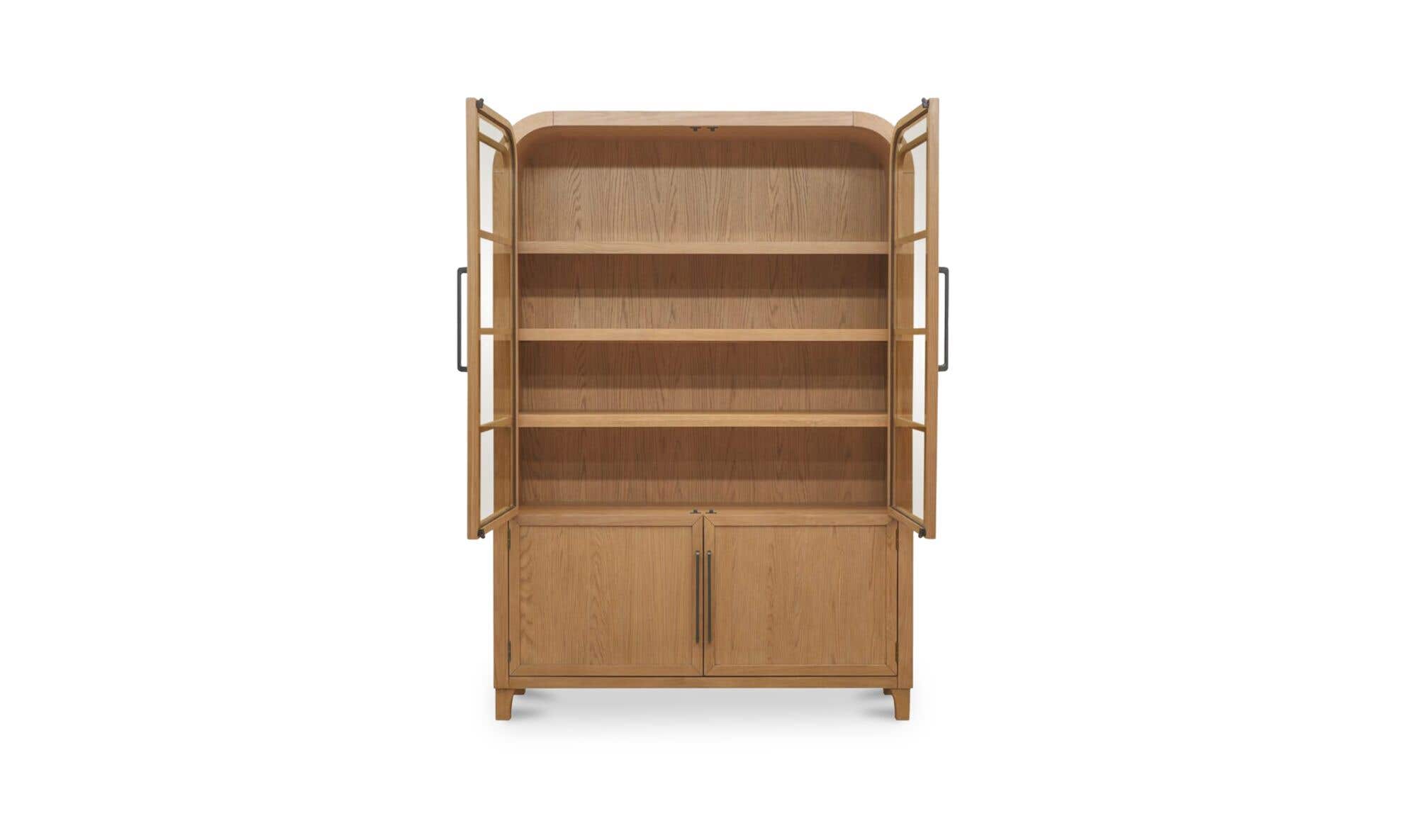 55" Natural Solid Oak Cabinet