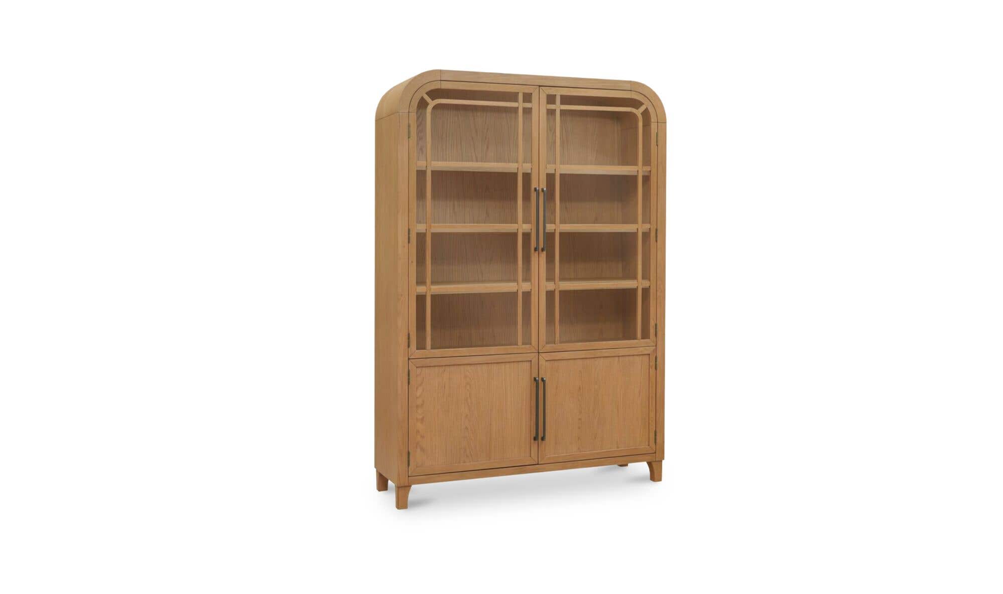 55" Natural Solid Oak Cabinet