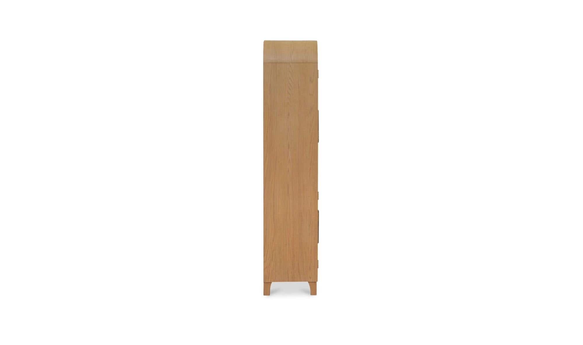 55" Natural Solid Oak Cabinet