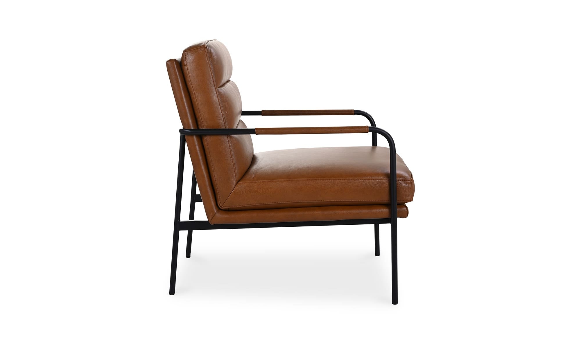 23.5" Brown Leather Accent Chair