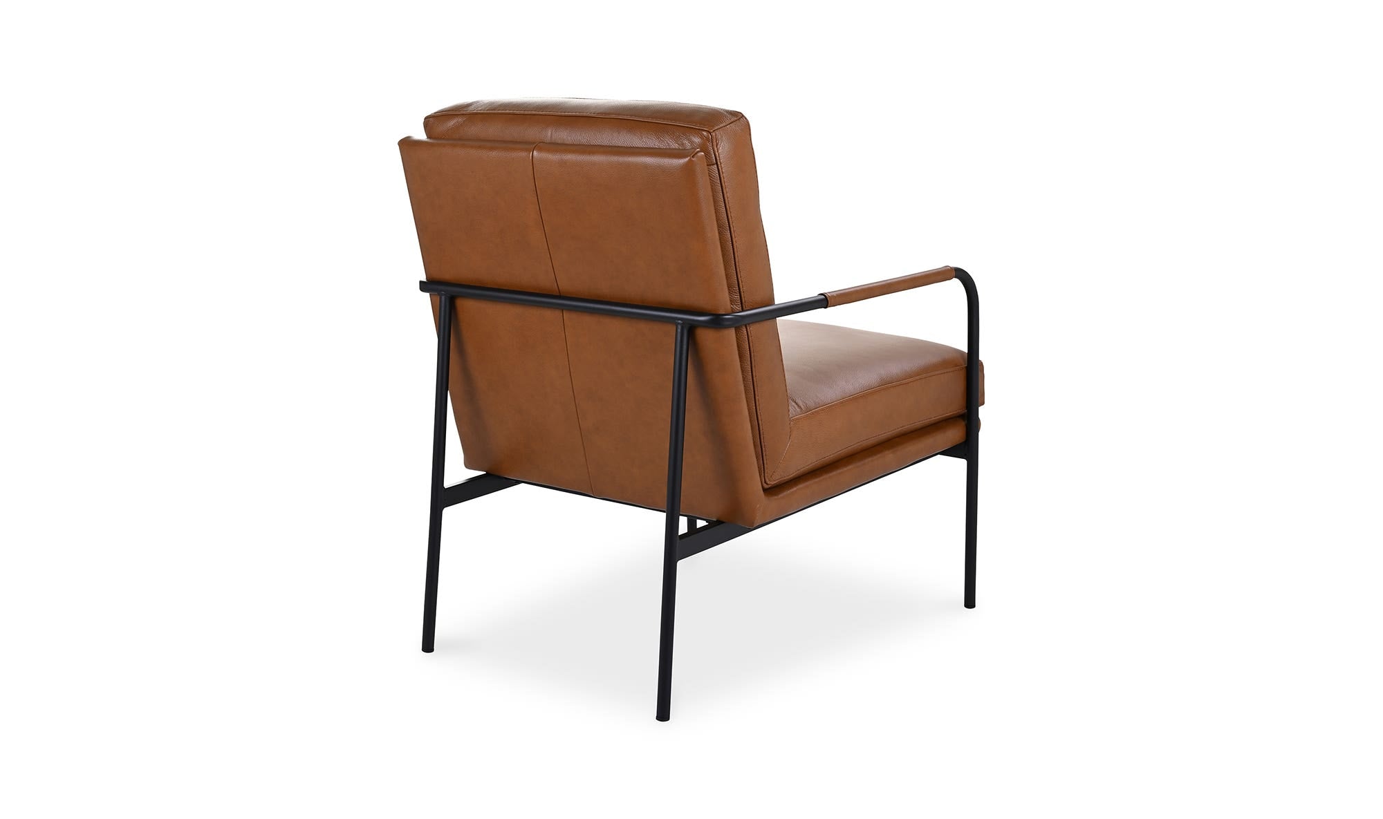 23.5" Brown Leather Accent Chair