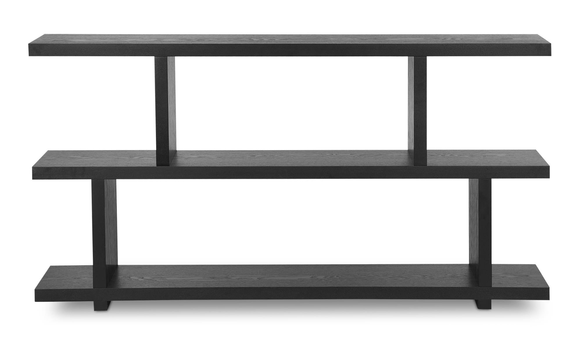 63" Black Small Shelving Unit