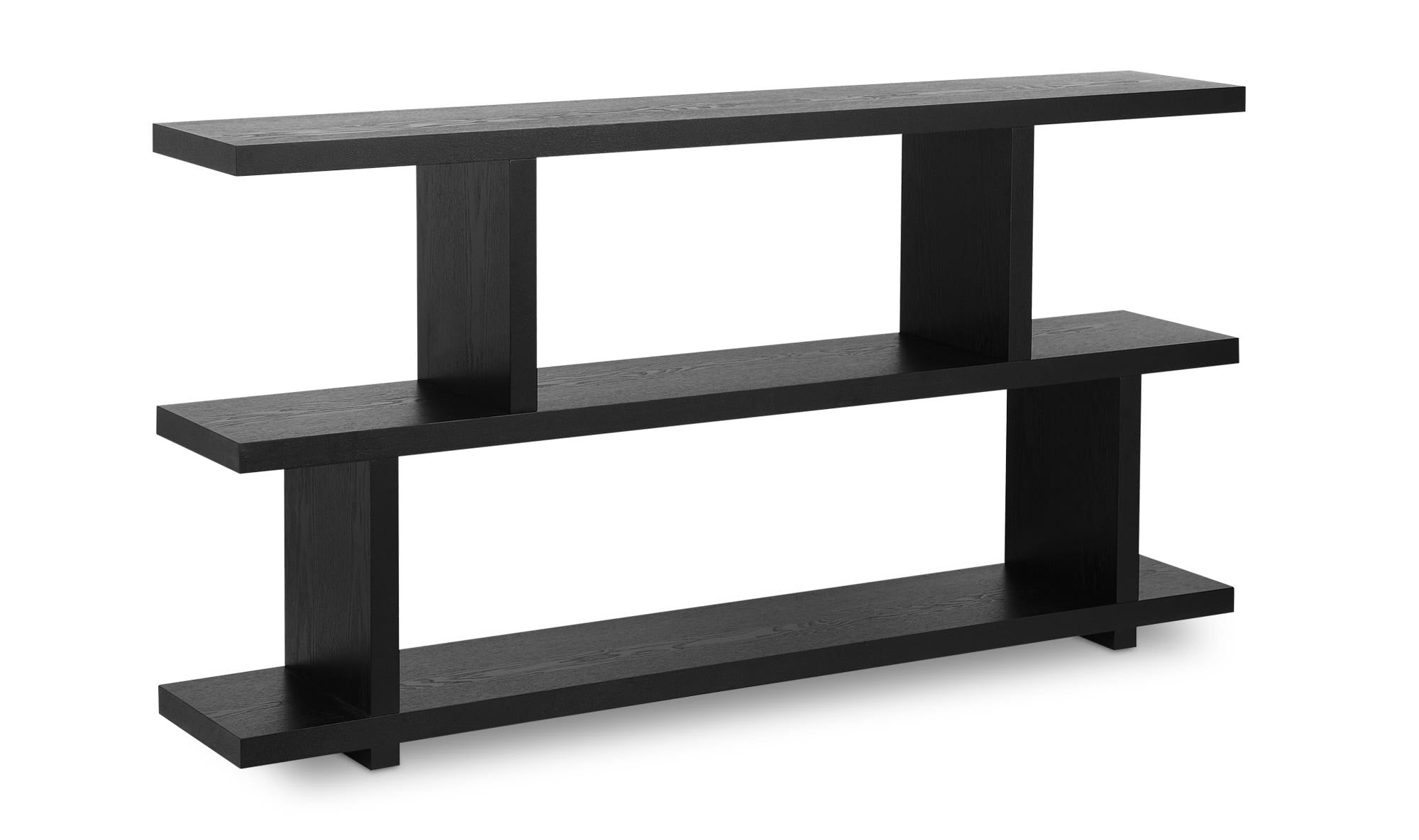 63" Black Small Shelving Unit