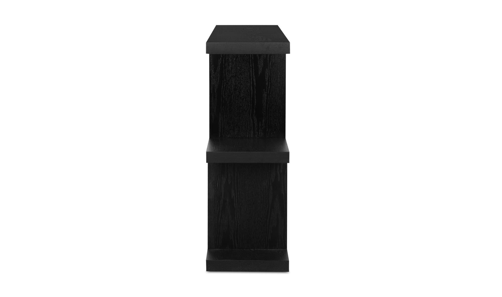 63" Black Small Shelving Unit