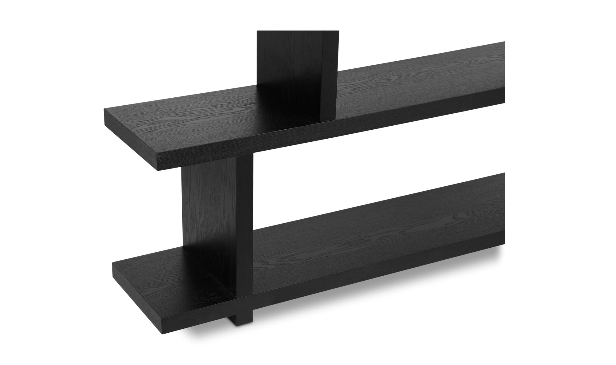 63" Black Small Shelving Unit