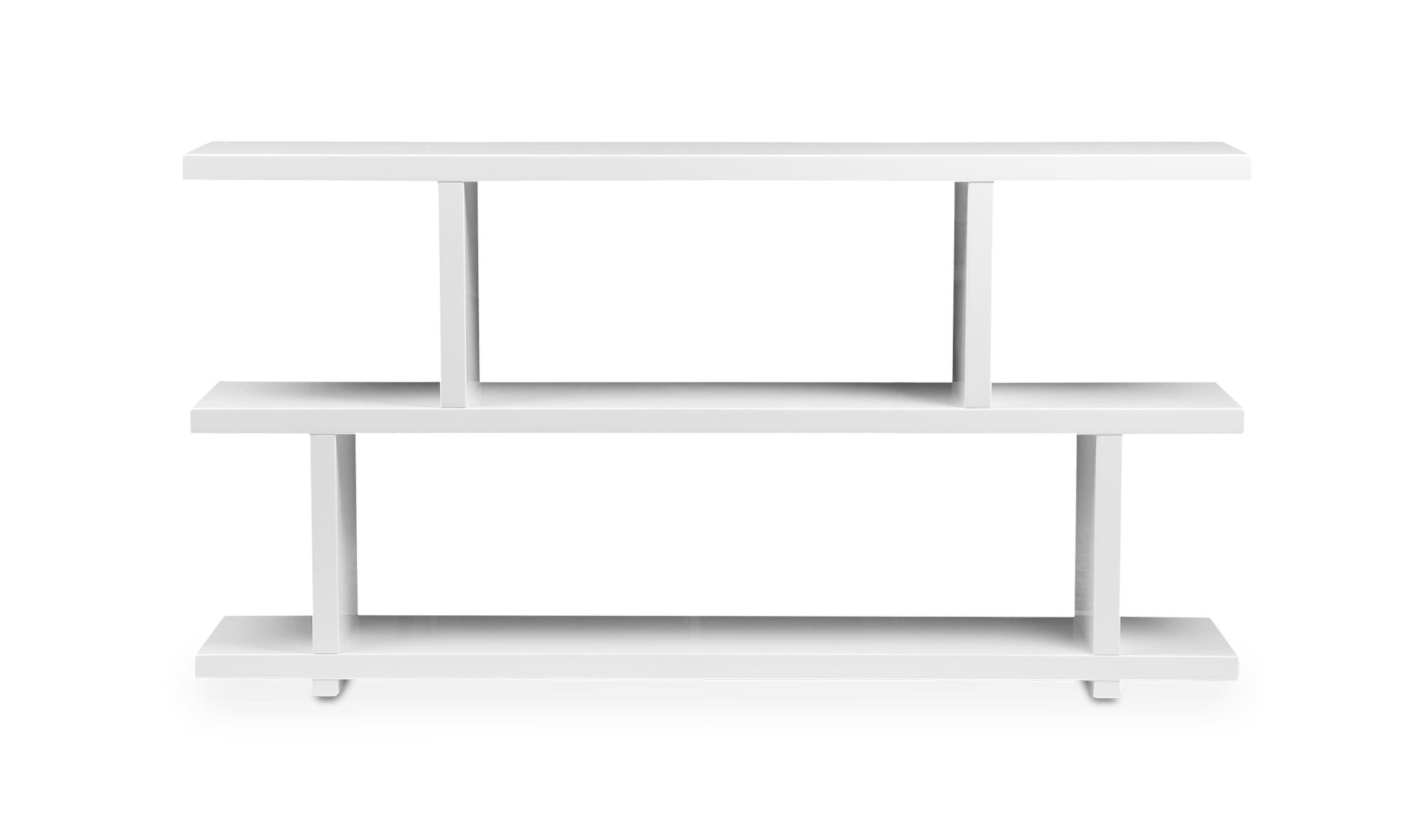 63" White Small Shelving Unit