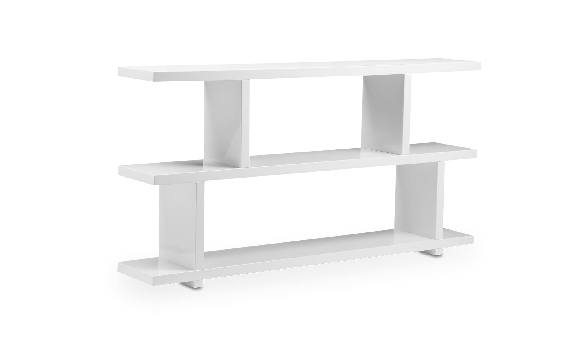 63" White Small Shelving Unit