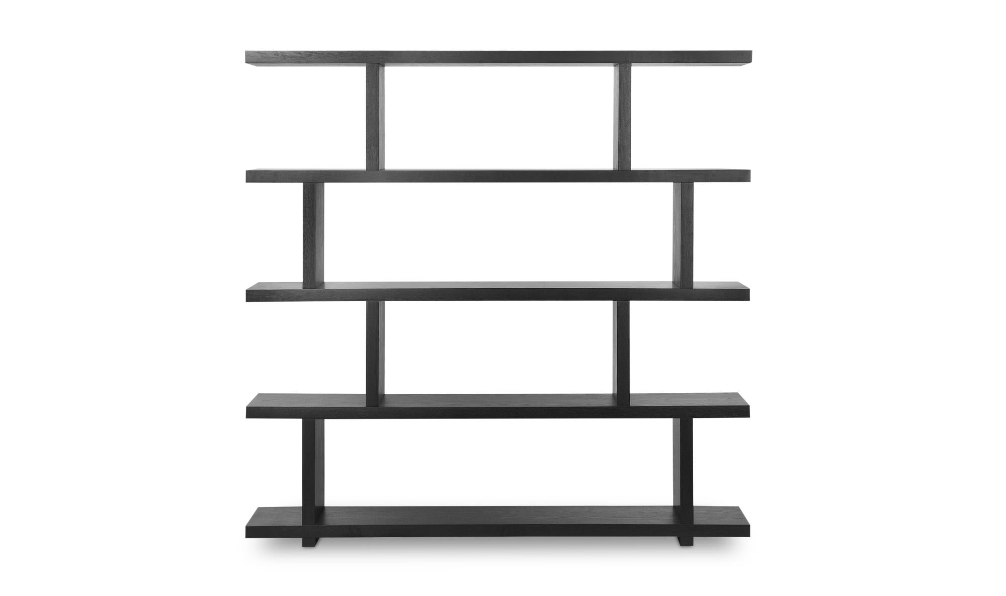 63" Black Large Shelving Unit