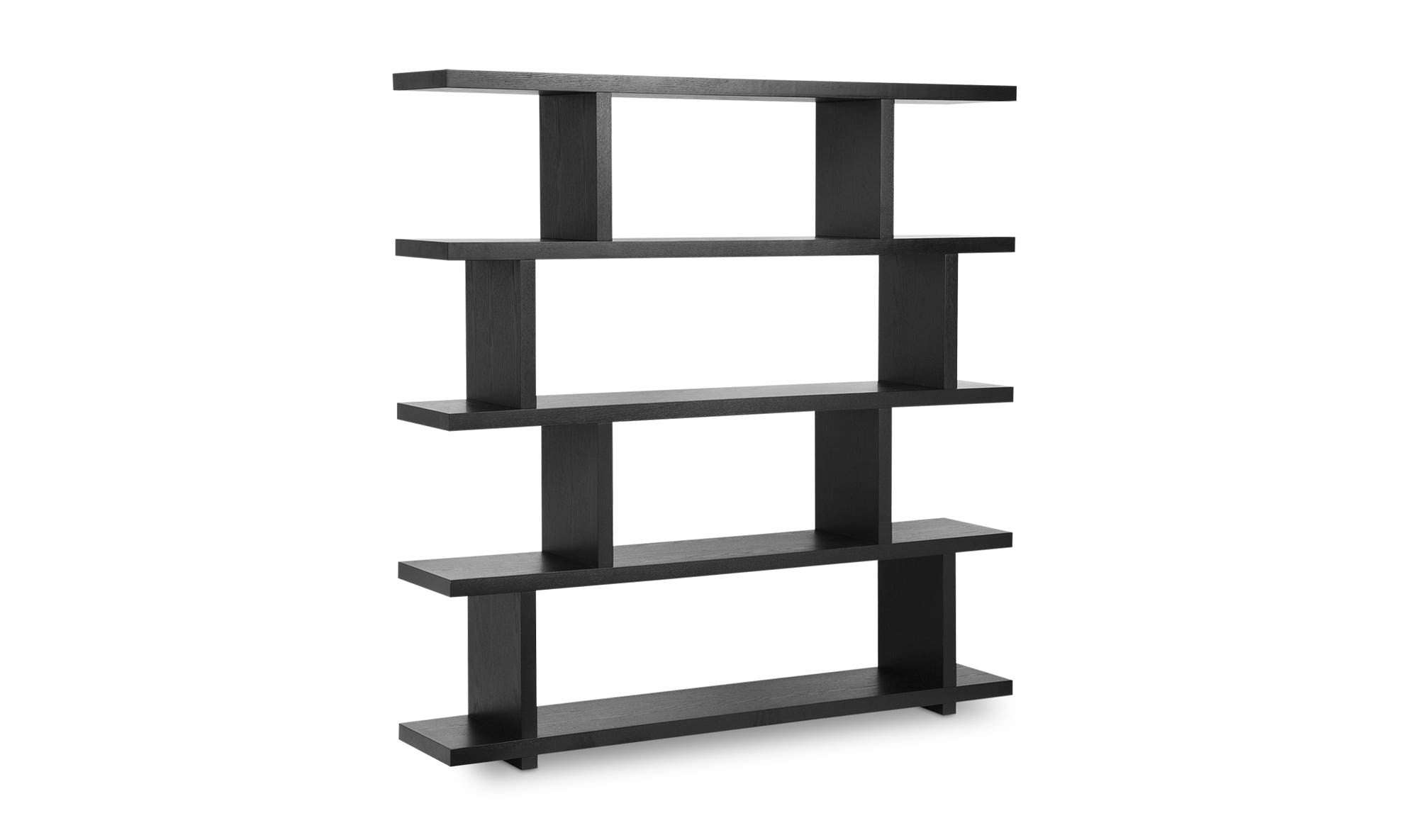 63" Black Large Shelving Unit