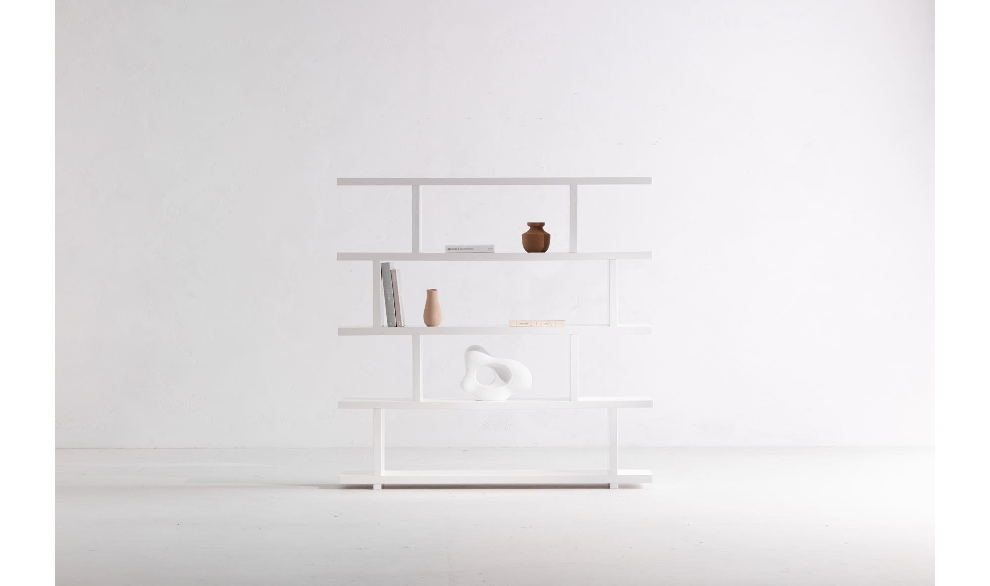 63" White Large Shelving Unit