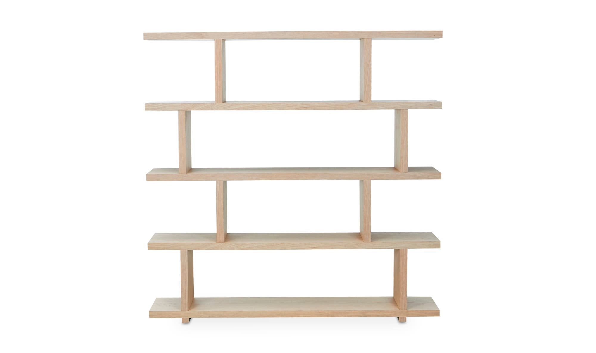 63" Oak Large Shelving Unit
