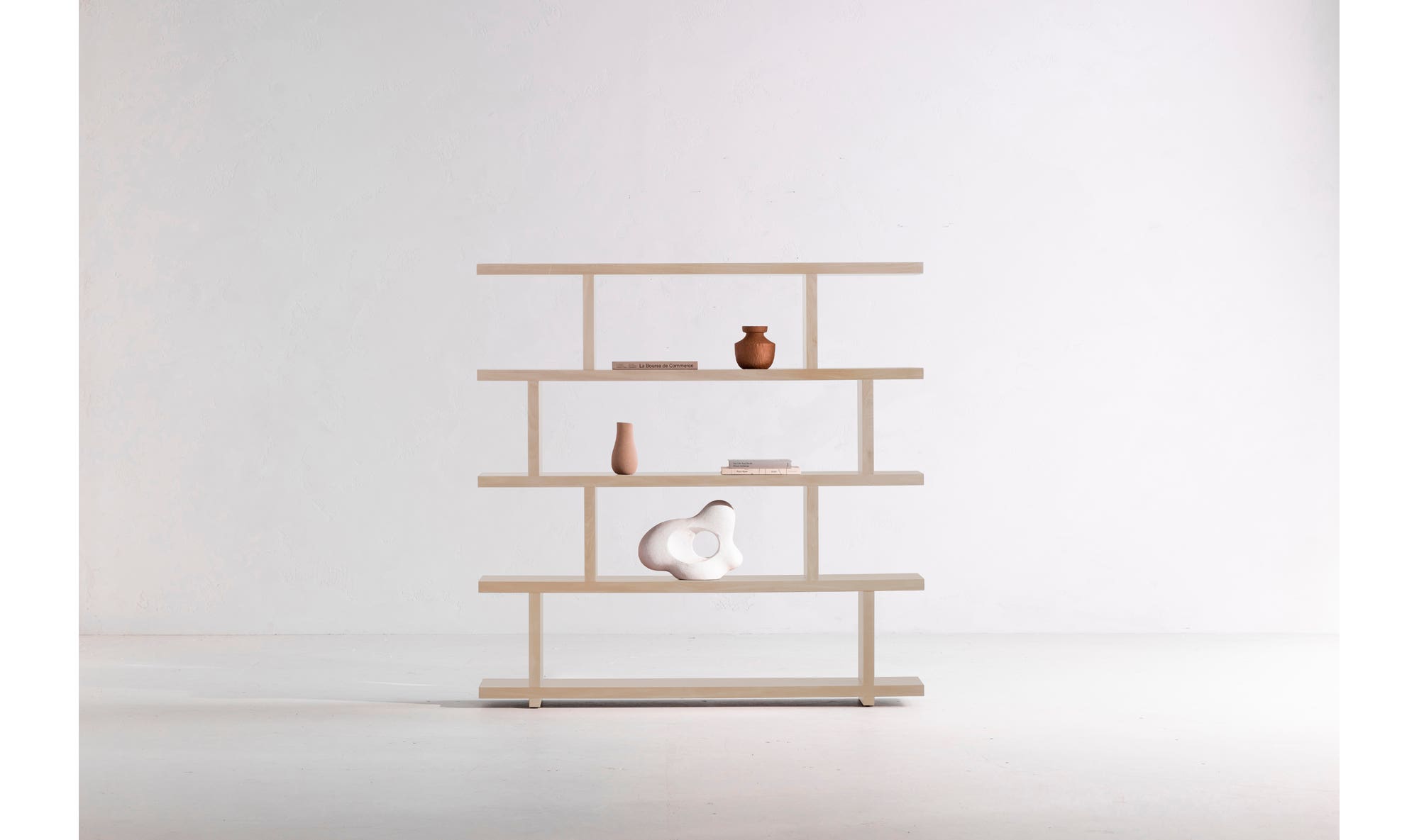 63" Oak Large Shelving Unit