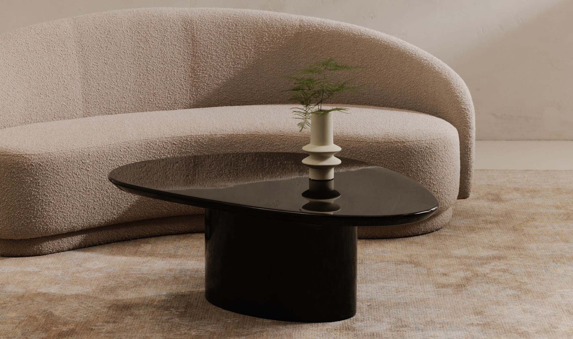 46" Black Coffee Table