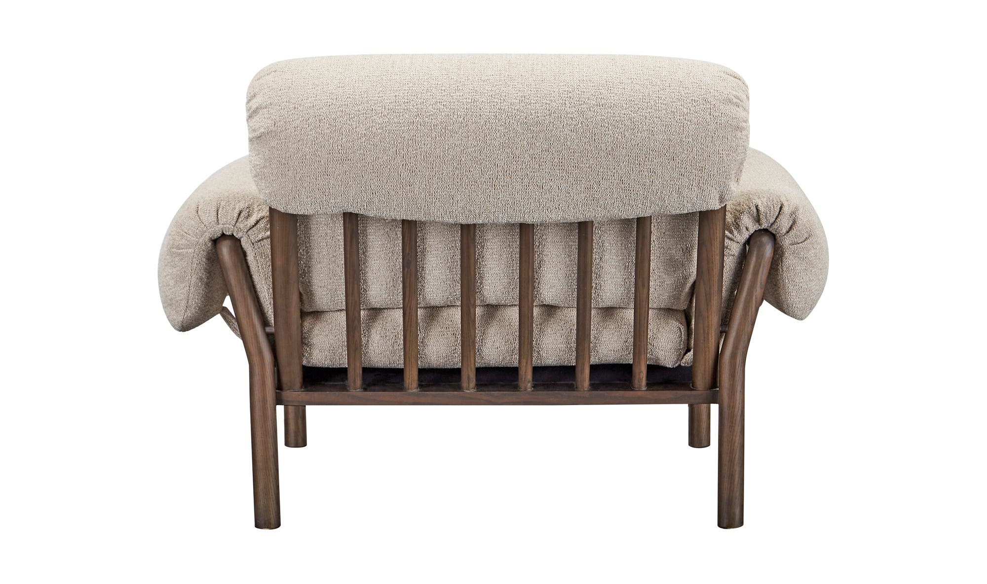 44.5" Beige Upholstered Lounge Chair