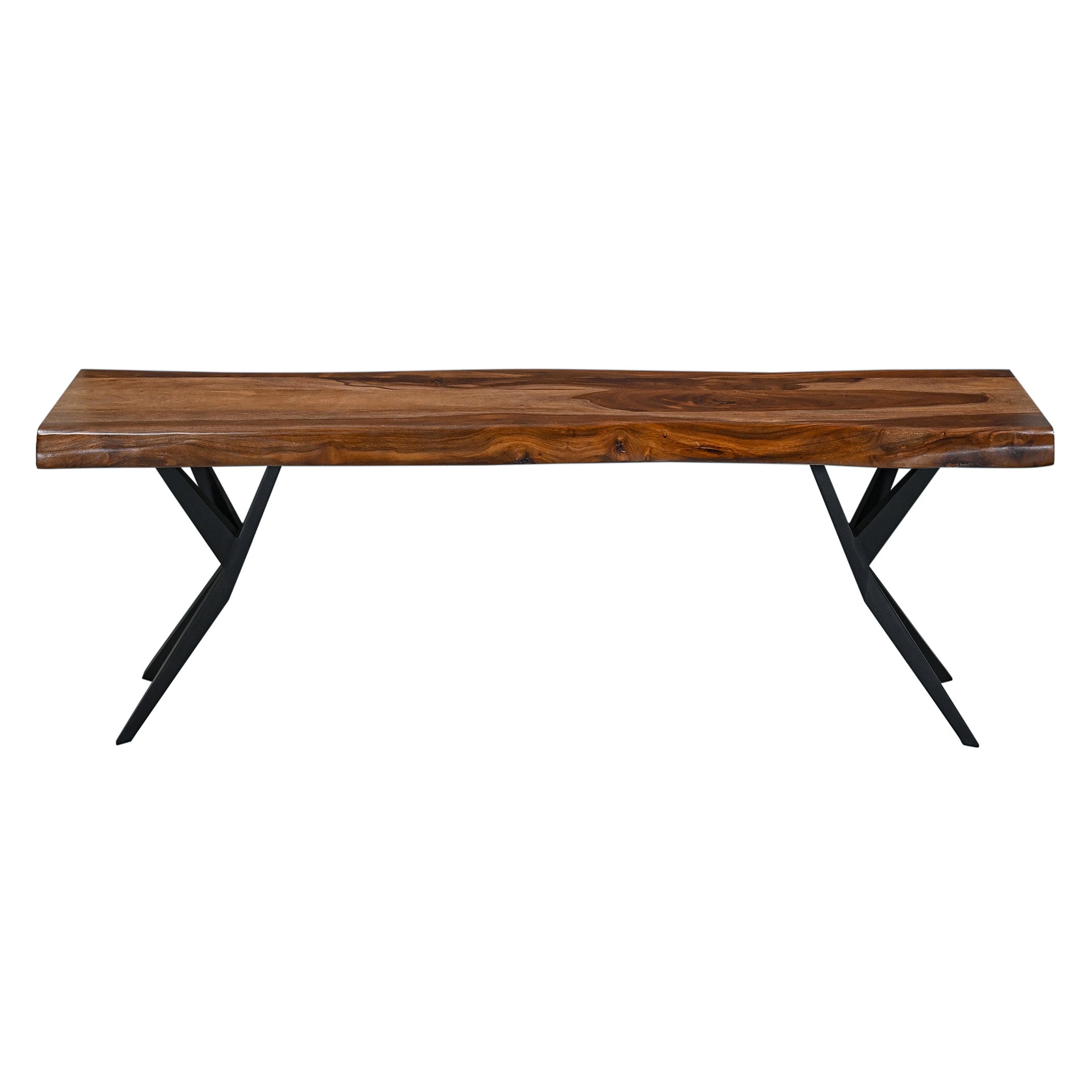 90" Natural Sheesham Wood Dining Bench