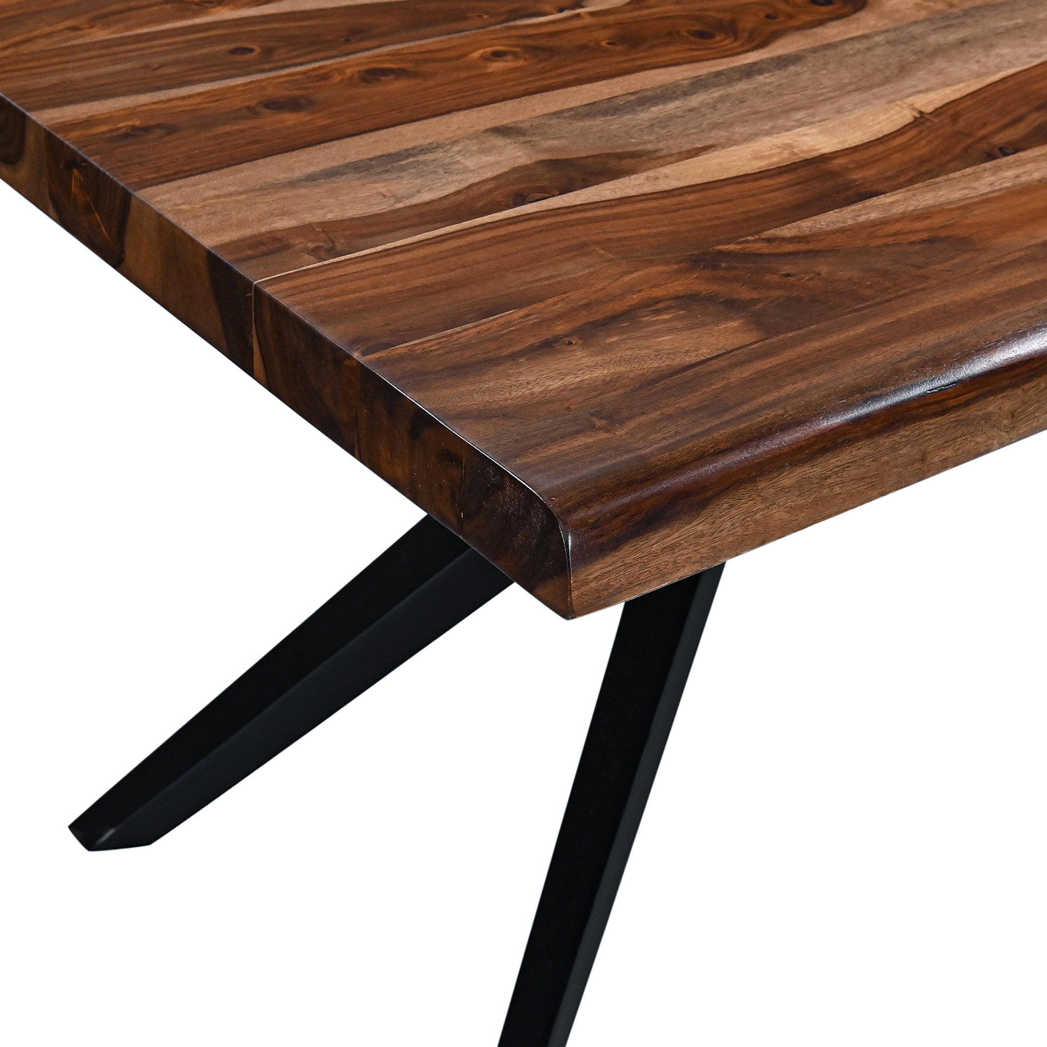 72" Natural Sheesham Wood Dining Table