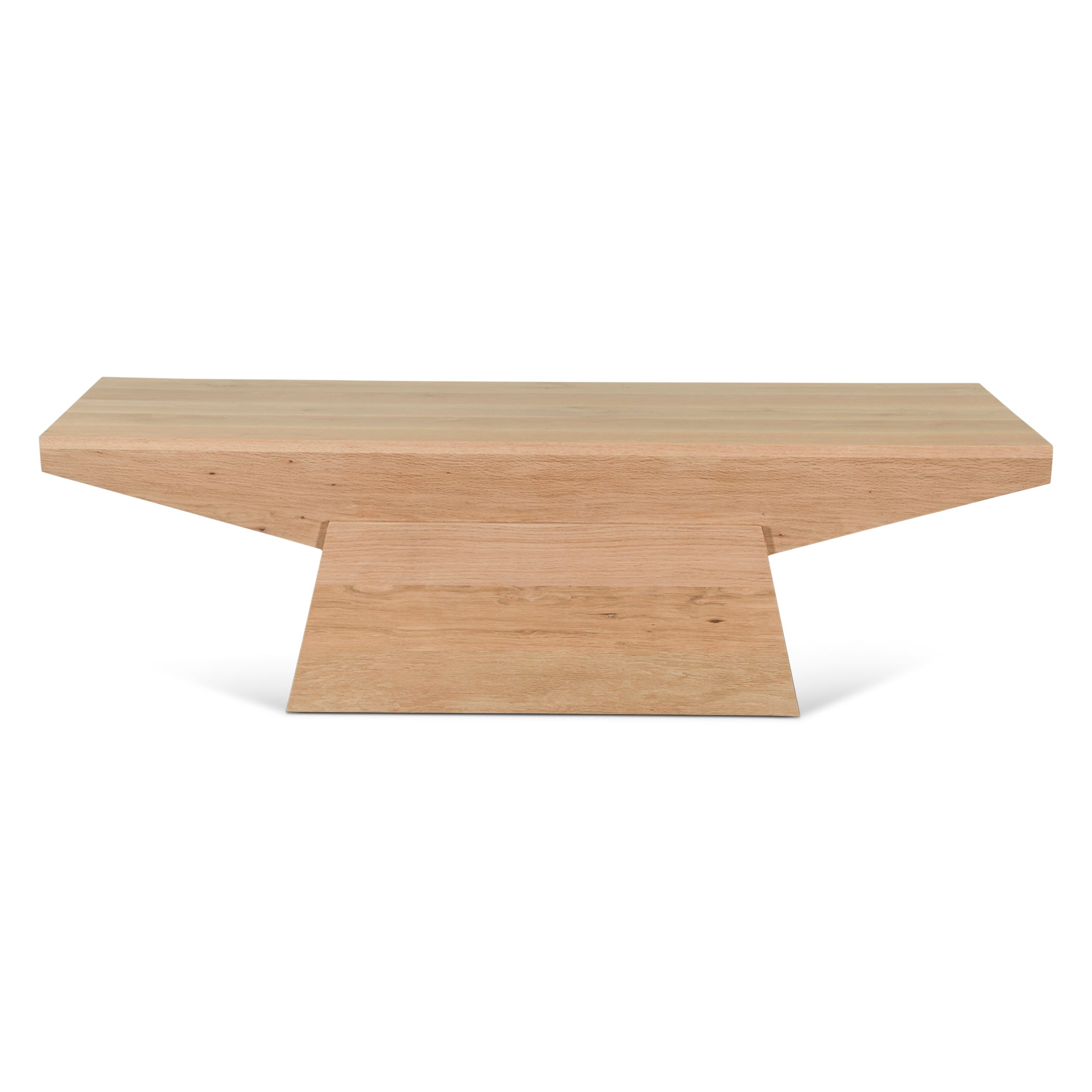 58" Natural Oak Wood Coffee Table