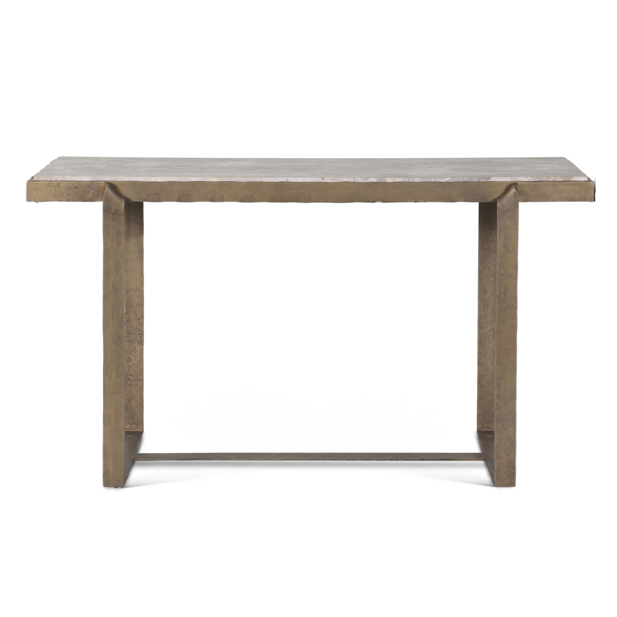 52" Capri Beige Marble Console Table