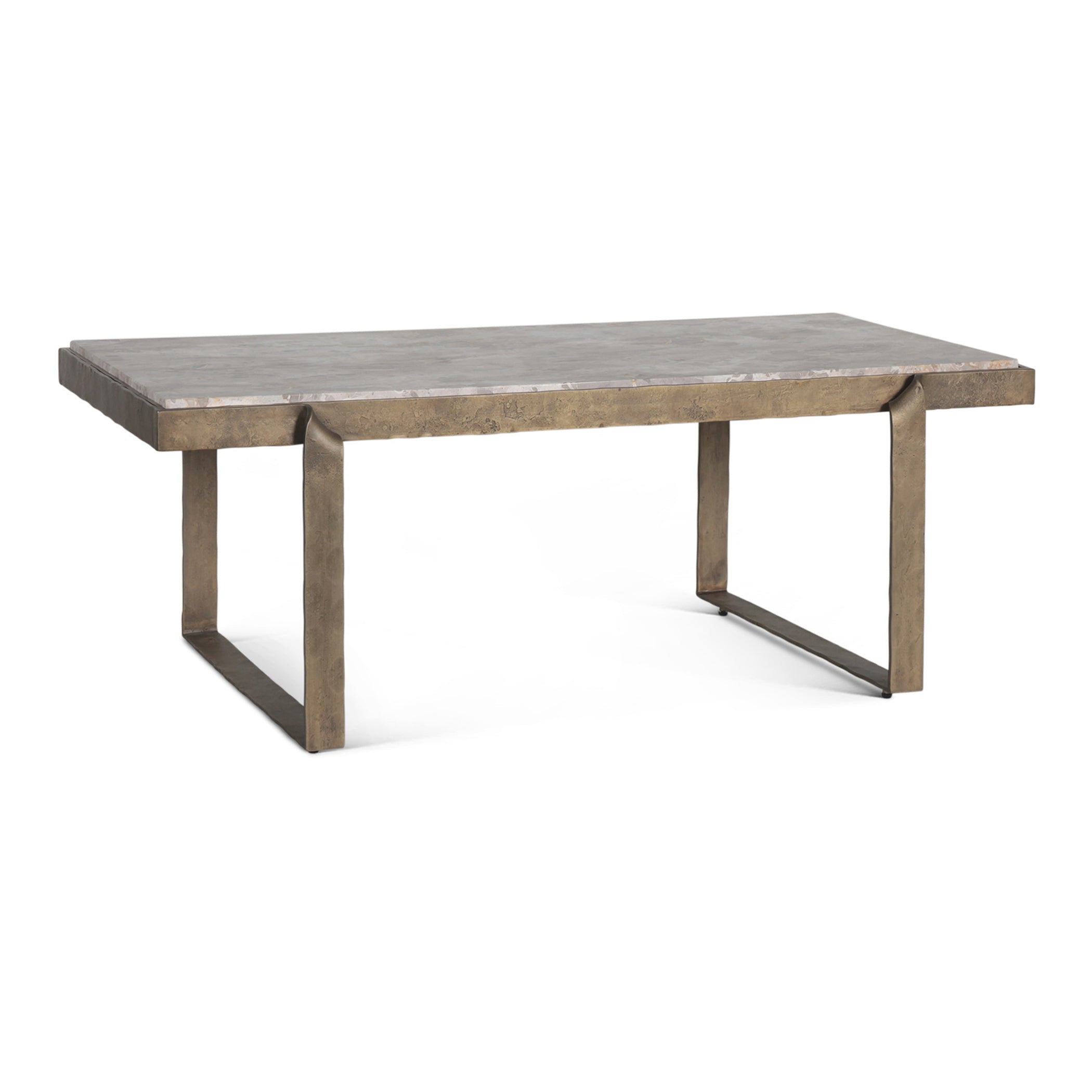 49" Capri Beige Marble Coffee Table