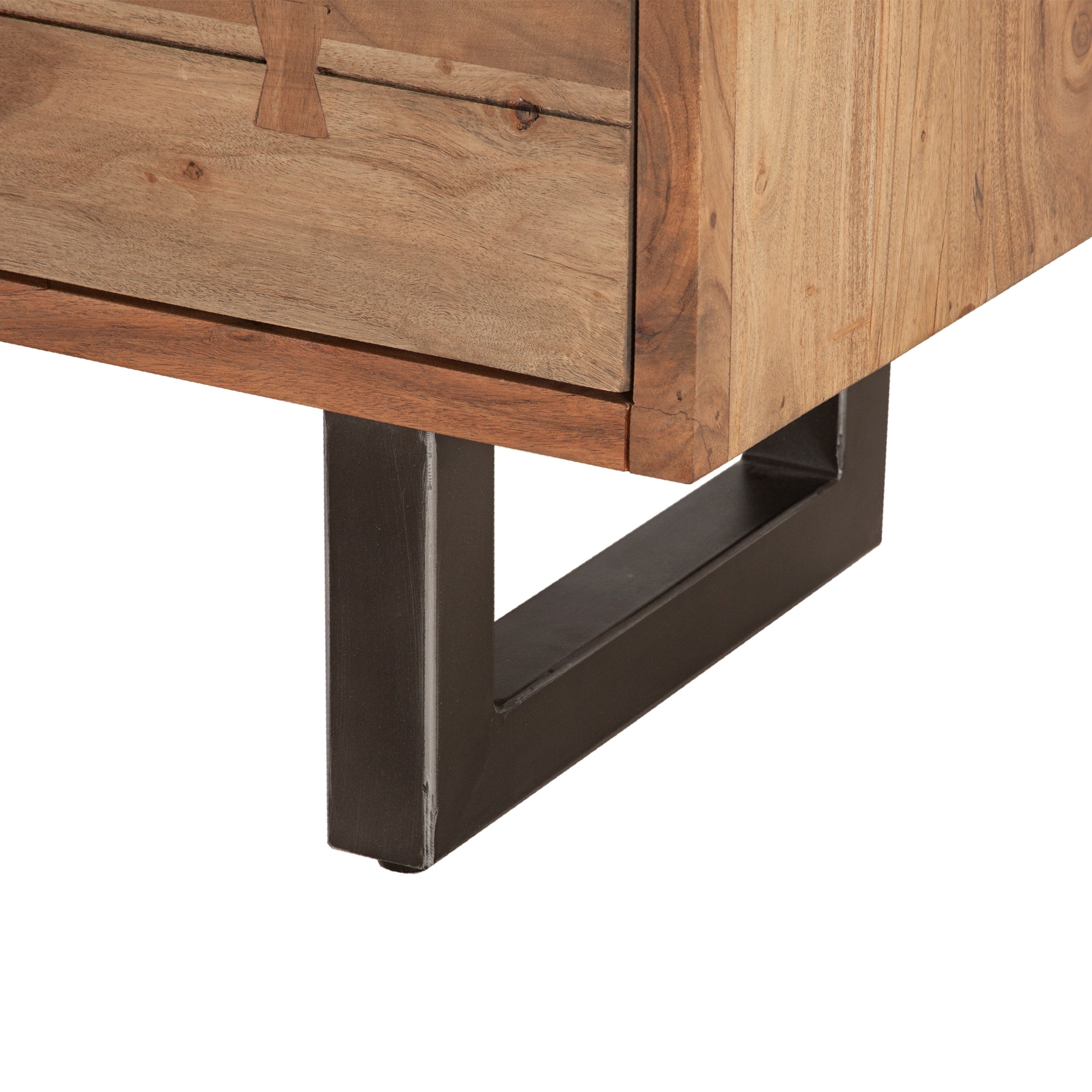 58" Smoked Acacia Wood Dresser