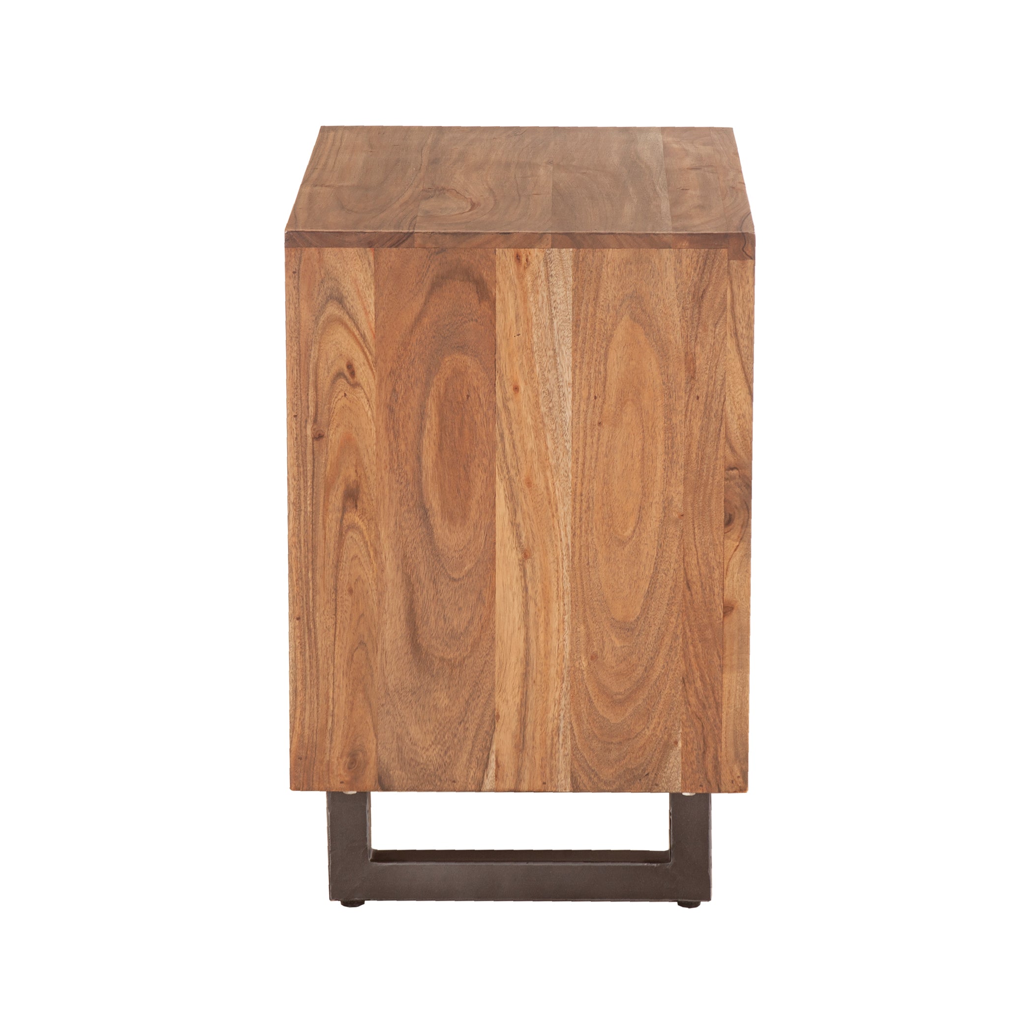 24" Smoked Acacia Wood Nightstand
