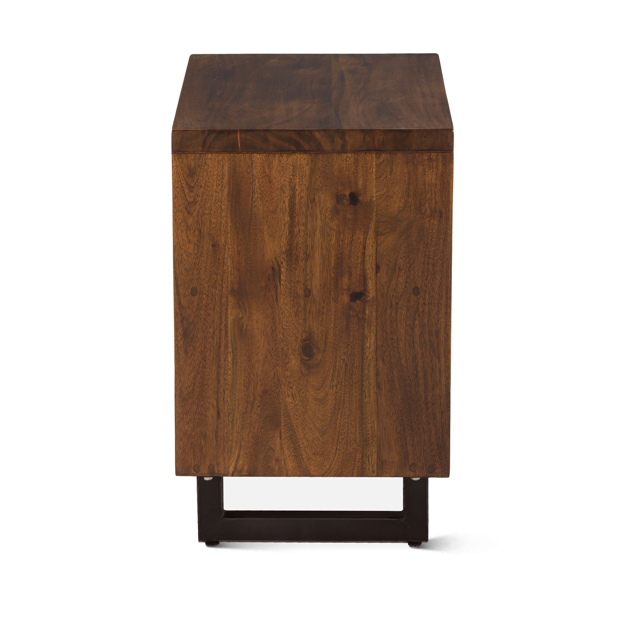 24" Walnut Wood Nightstand