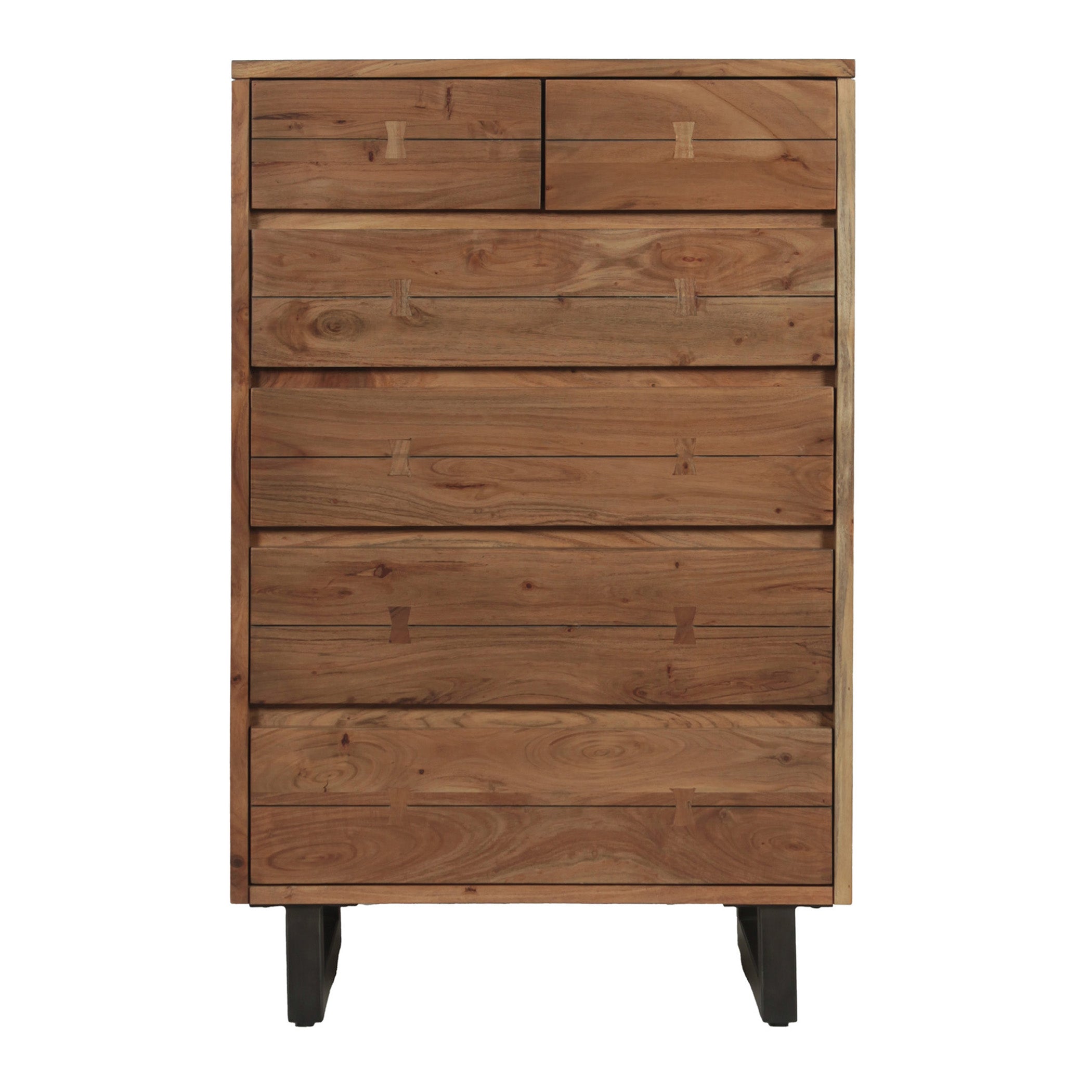 34" Smoked Acacia Wood Chest