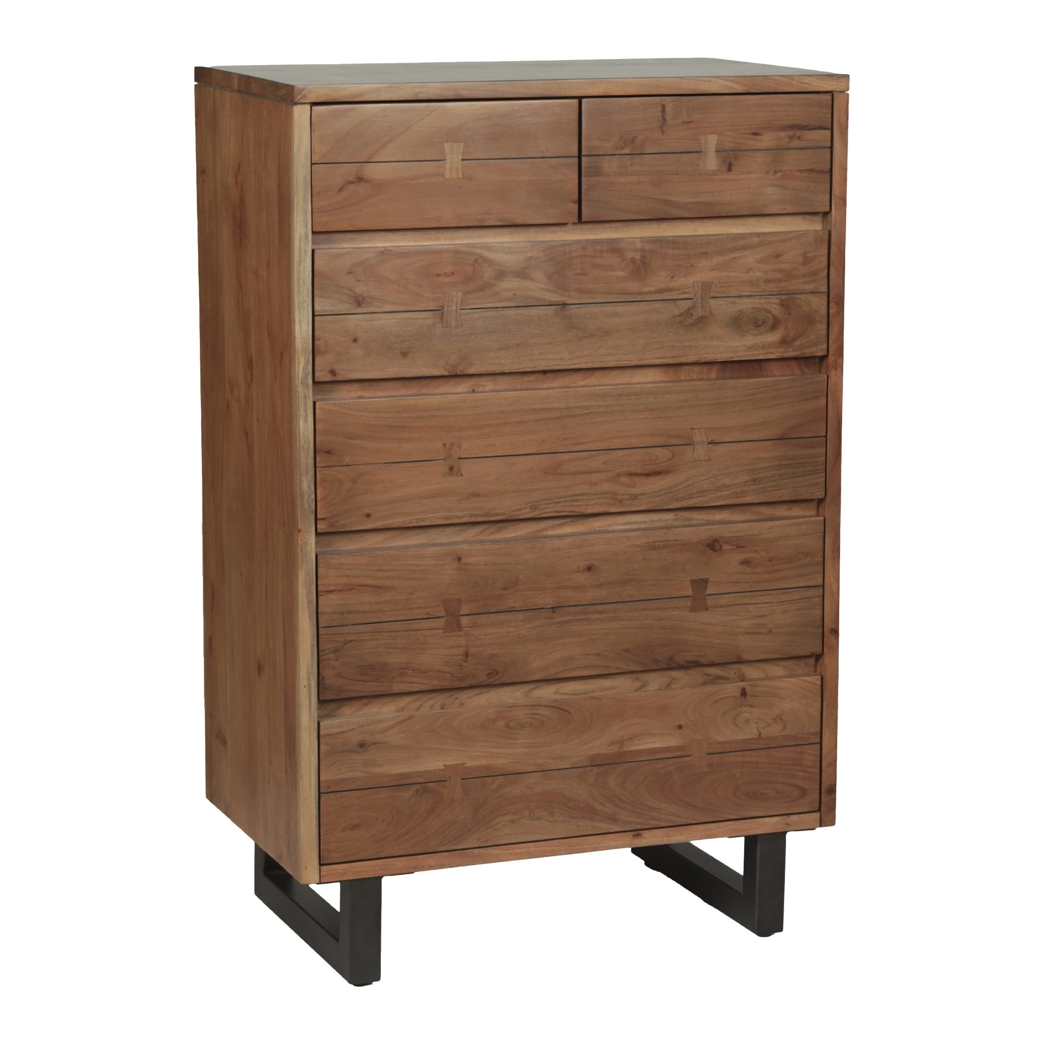 34" Smoked Acacia Wood Chest