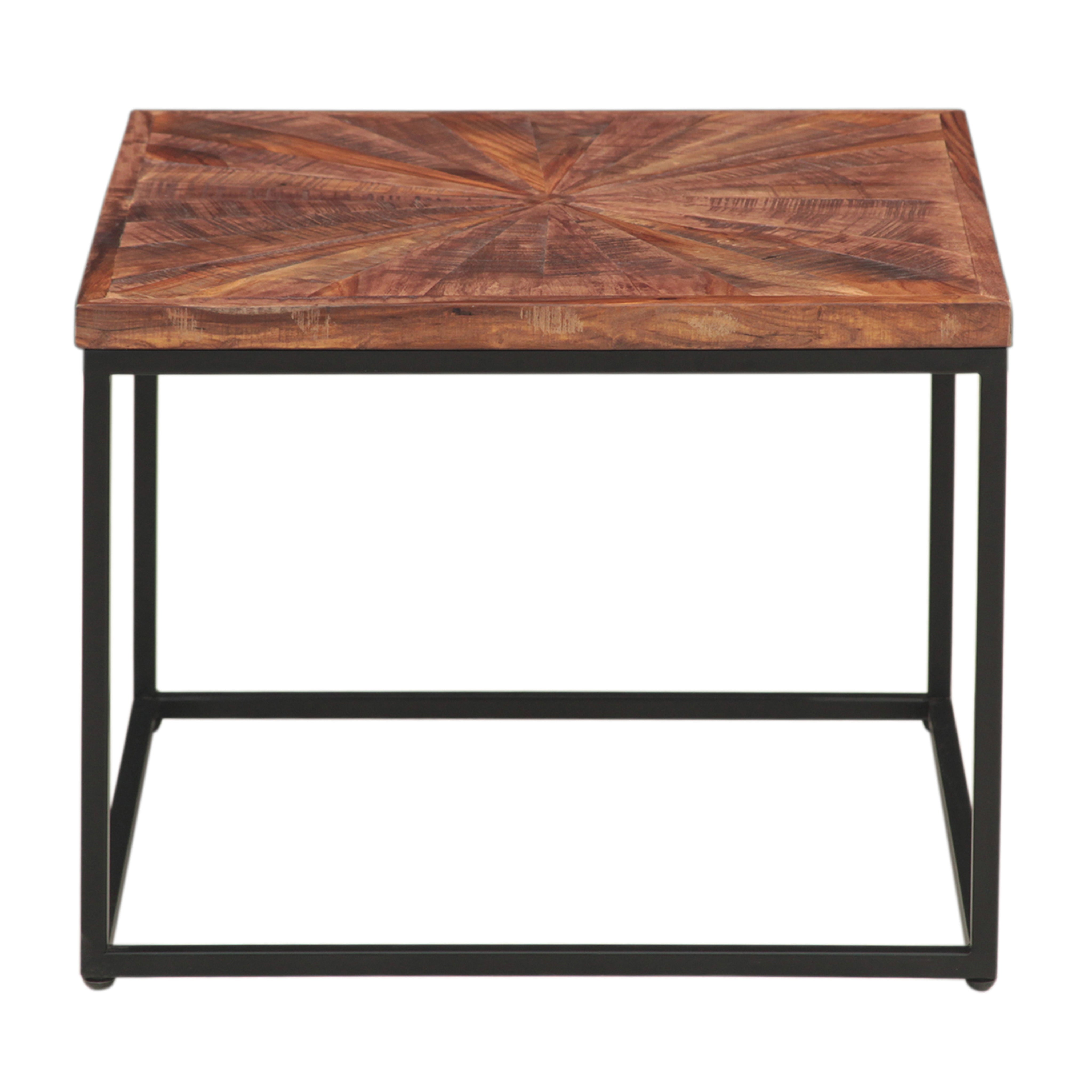 47" Sunburst Brownstone Acacia Coffee Table