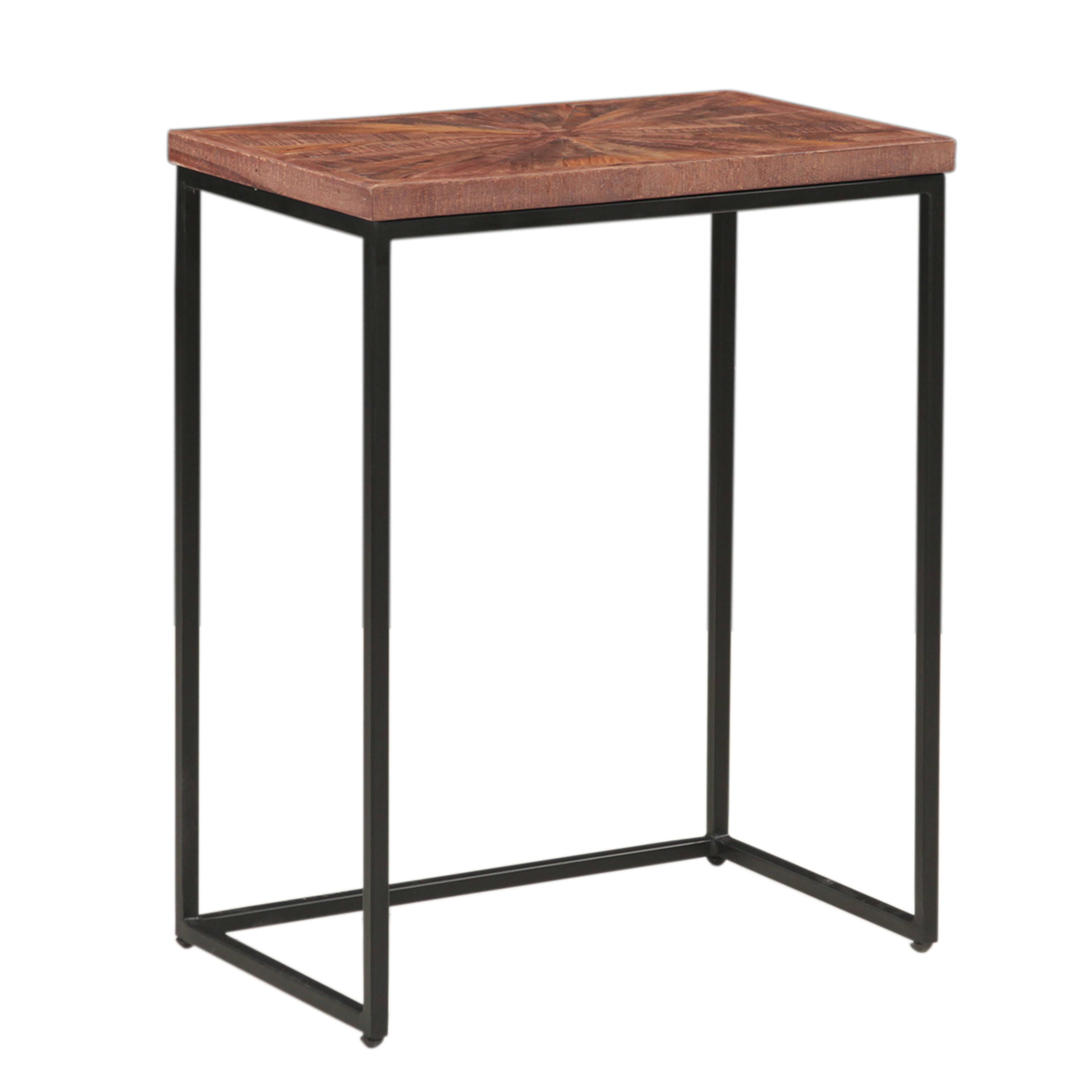 20" Sunburst Brownstone Iron Side Table