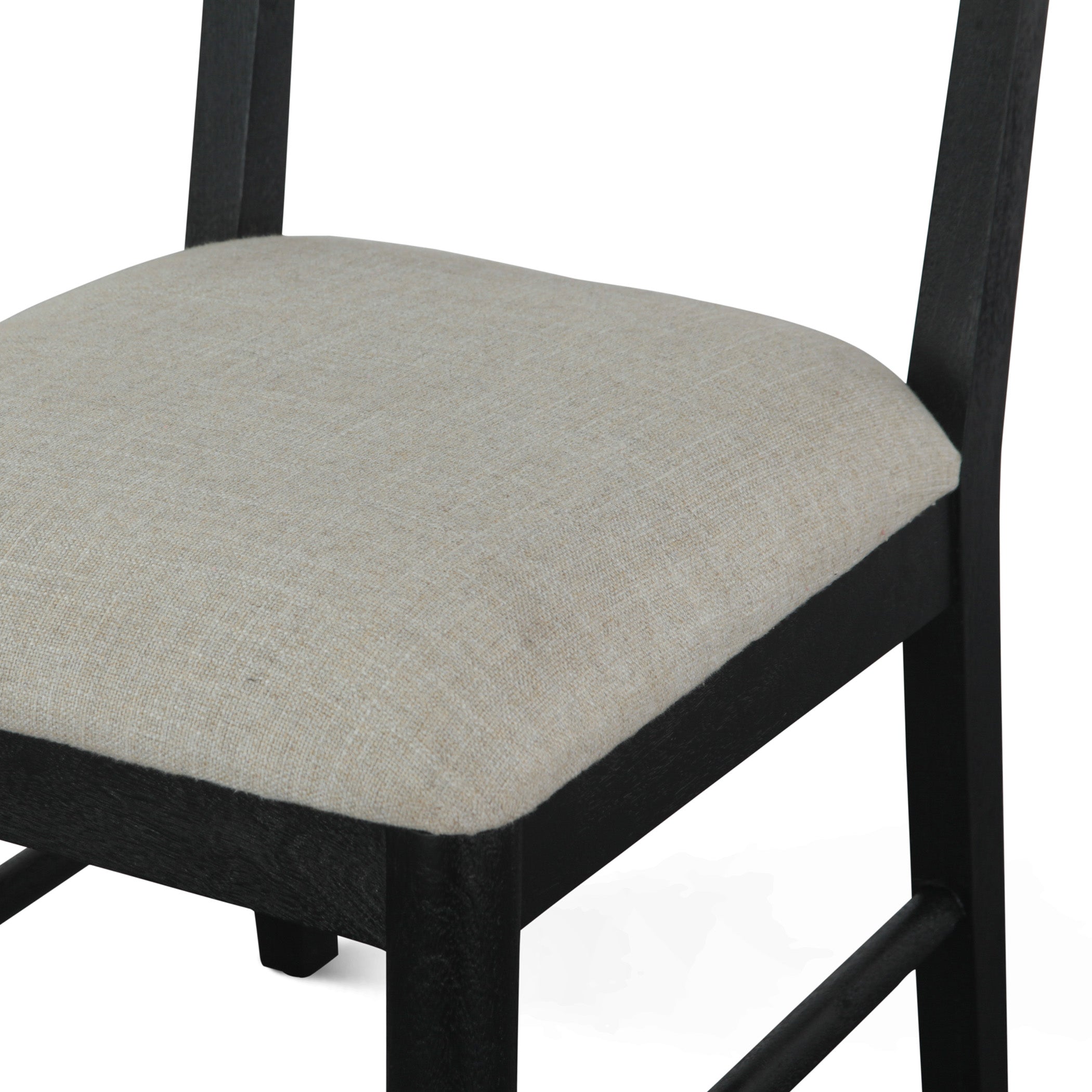 18" Upholstered Dining Chair in Black