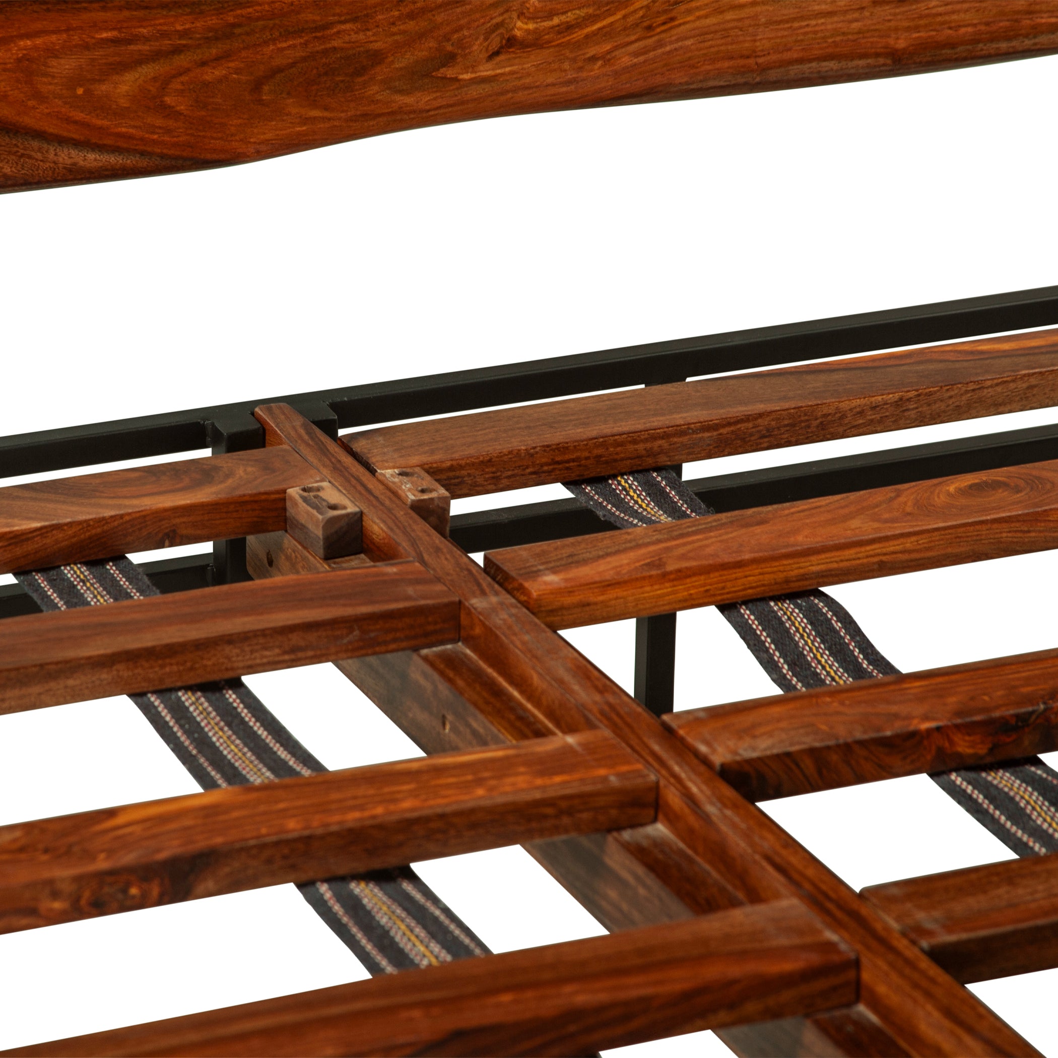 84" Natural Sheesham Wood King Size Bed