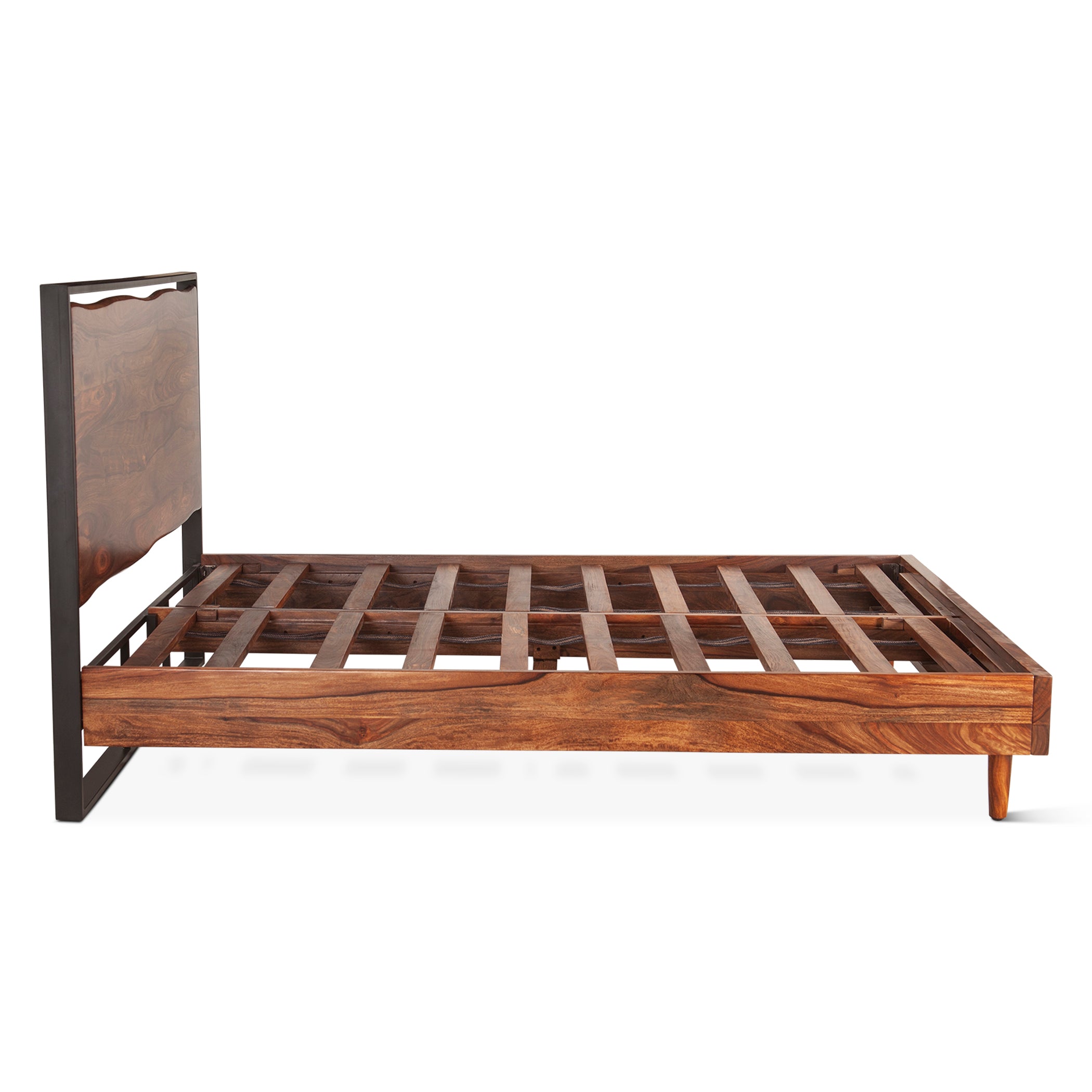 84" Natural Sheesham Wood King Size Bed