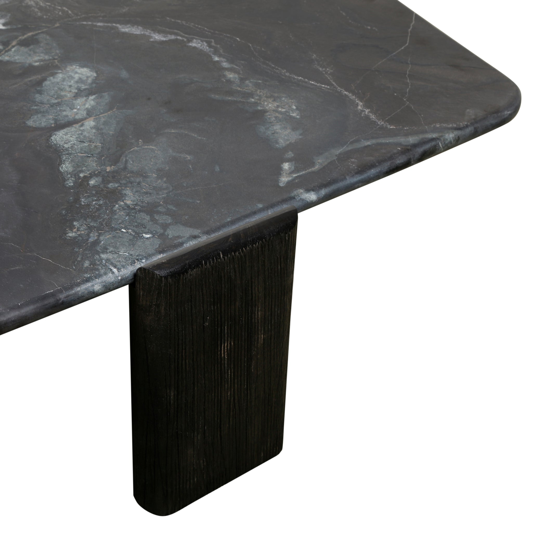 64" Lava Marble and Dark Mango Wood Coffee Table