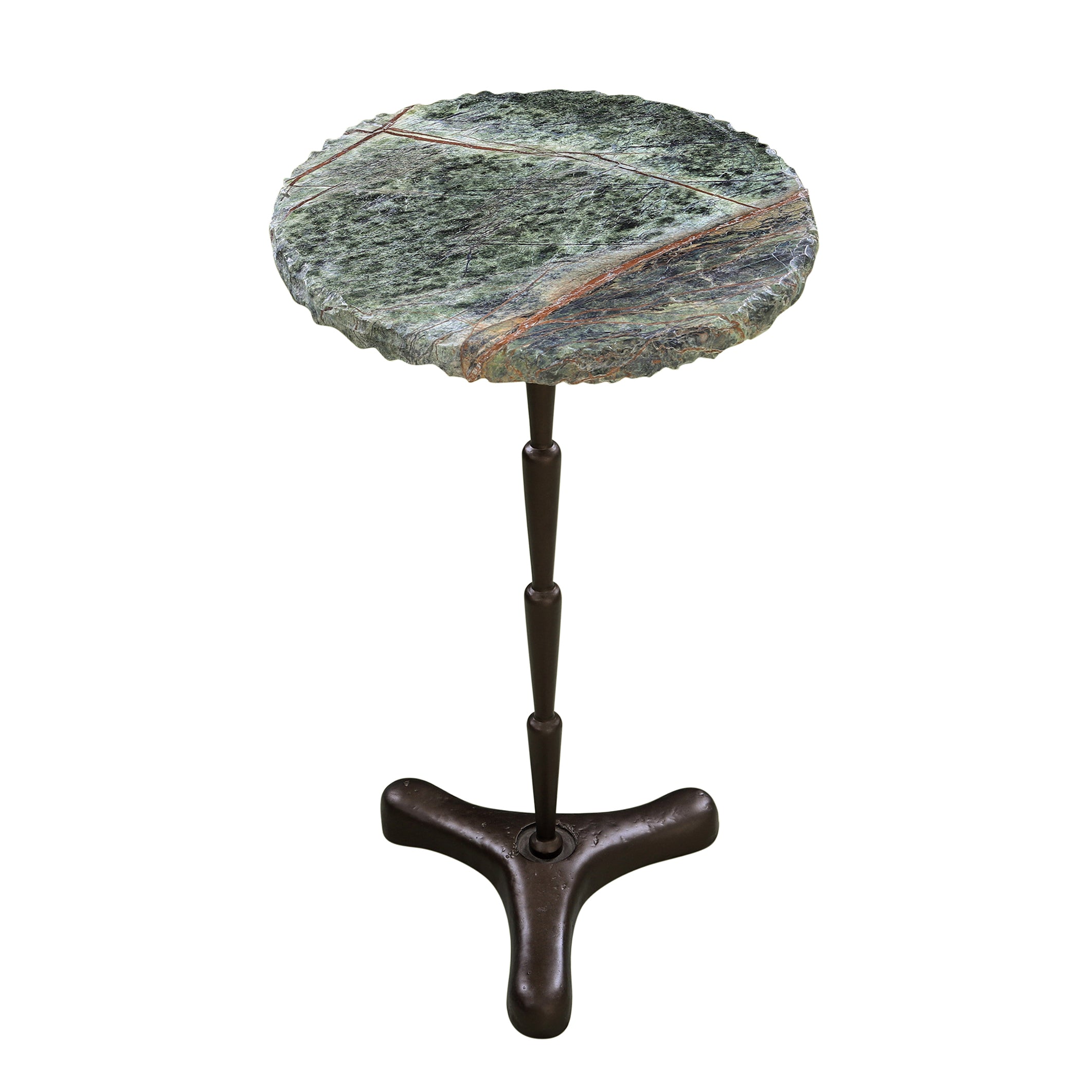 14" Green Bidasar Marble Accent Table